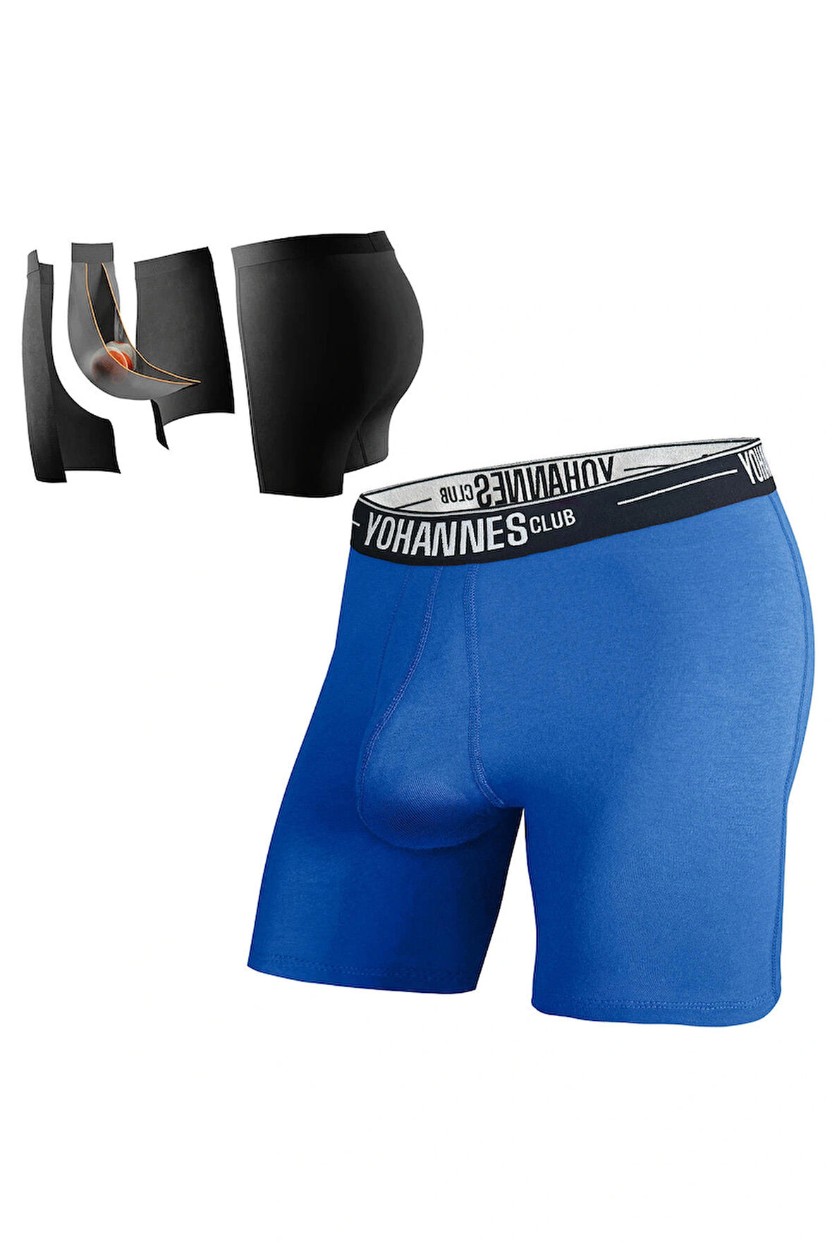 Yohannes Club, Erkek Özel Seperatörlü Pamuklu Boxer, Renk Seçenekli, Tekli Paket