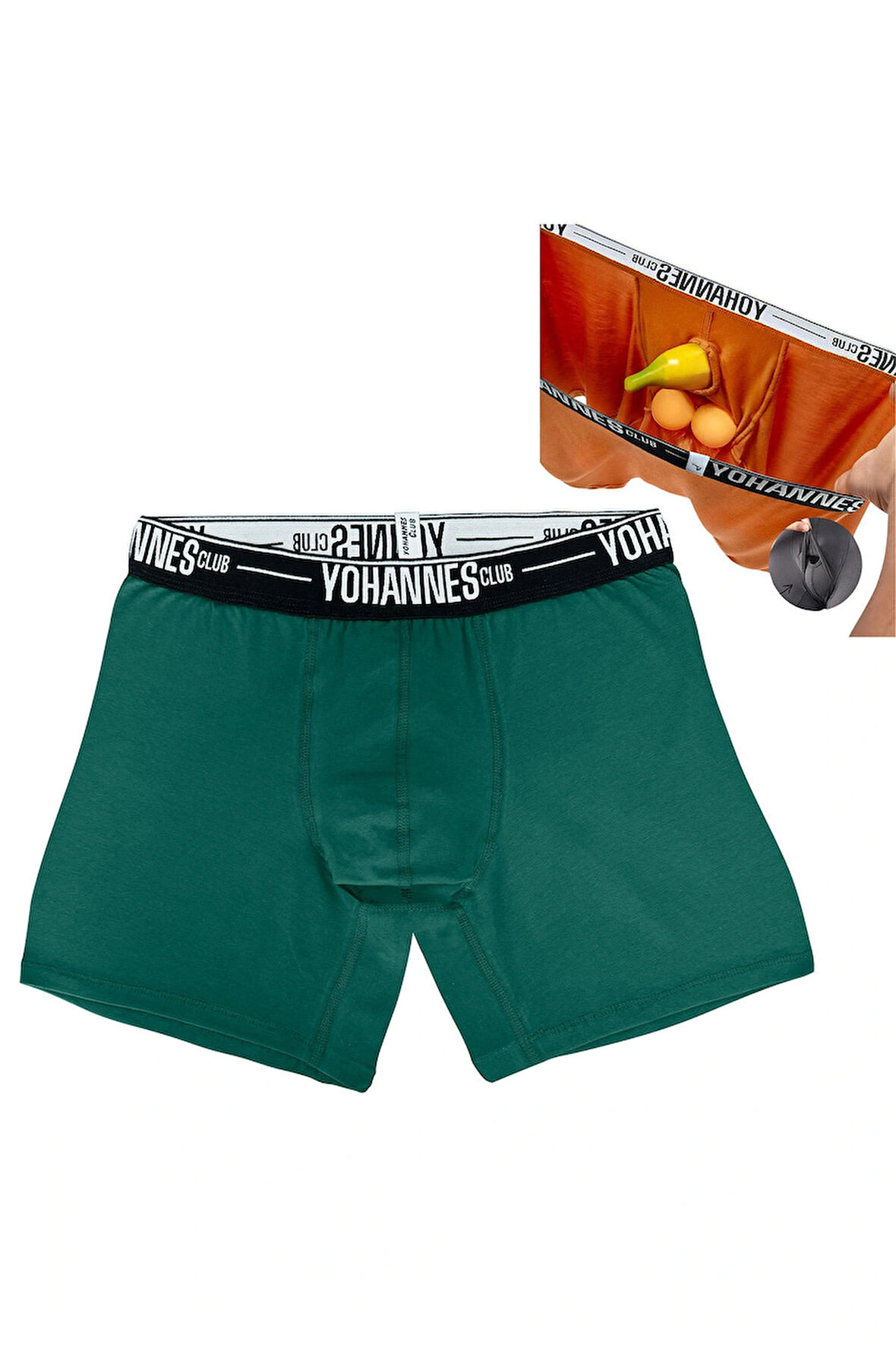 Yohannes Club, Erkek Özel Anatomik Pamuklu Boxer, Renk Seçenekli, Tekli Paket