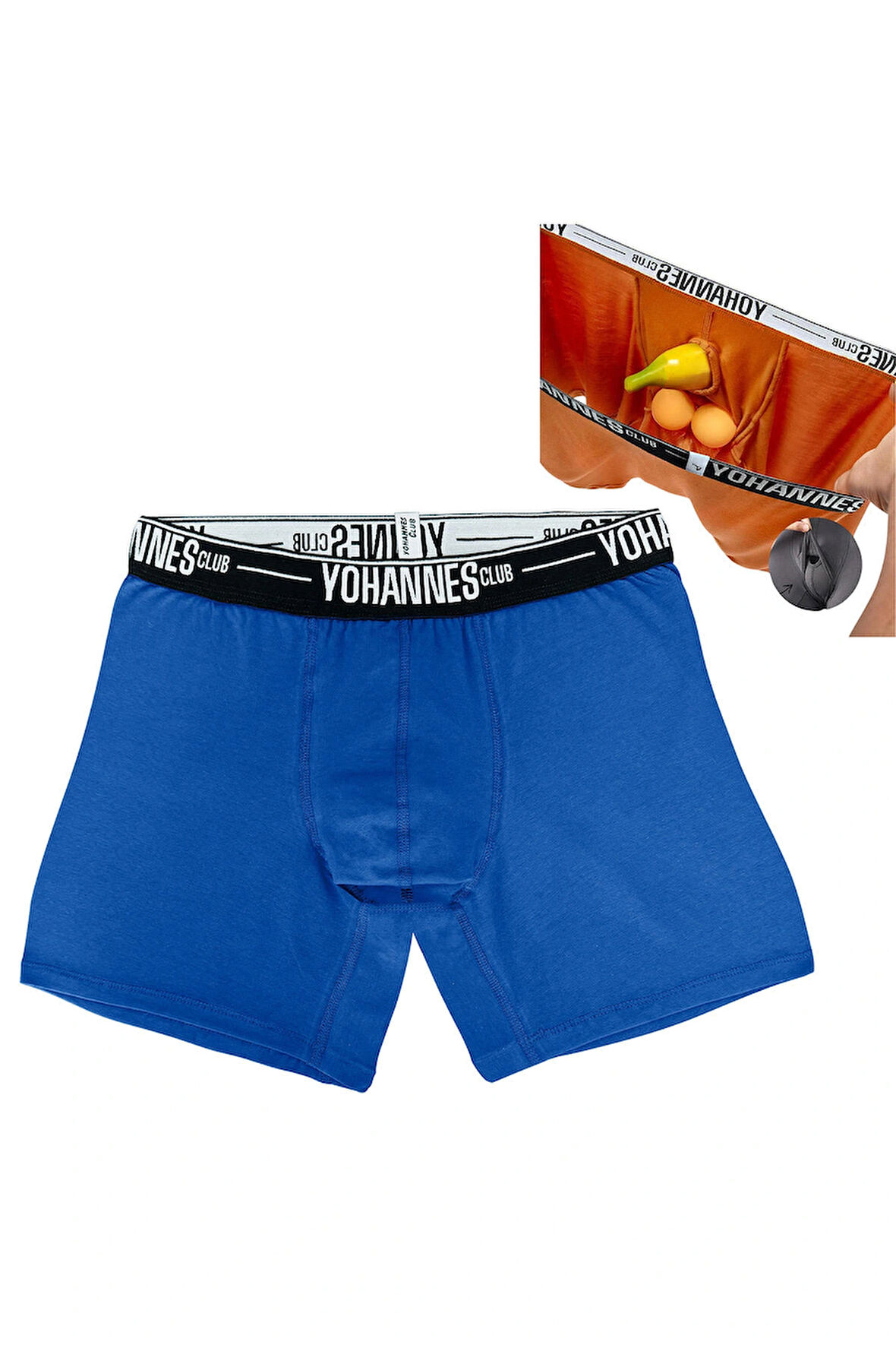 Yohannes Club, Erkek Özel Anatomik Pamuklu Boxer, Renk Seçenekli, Tekli Paket