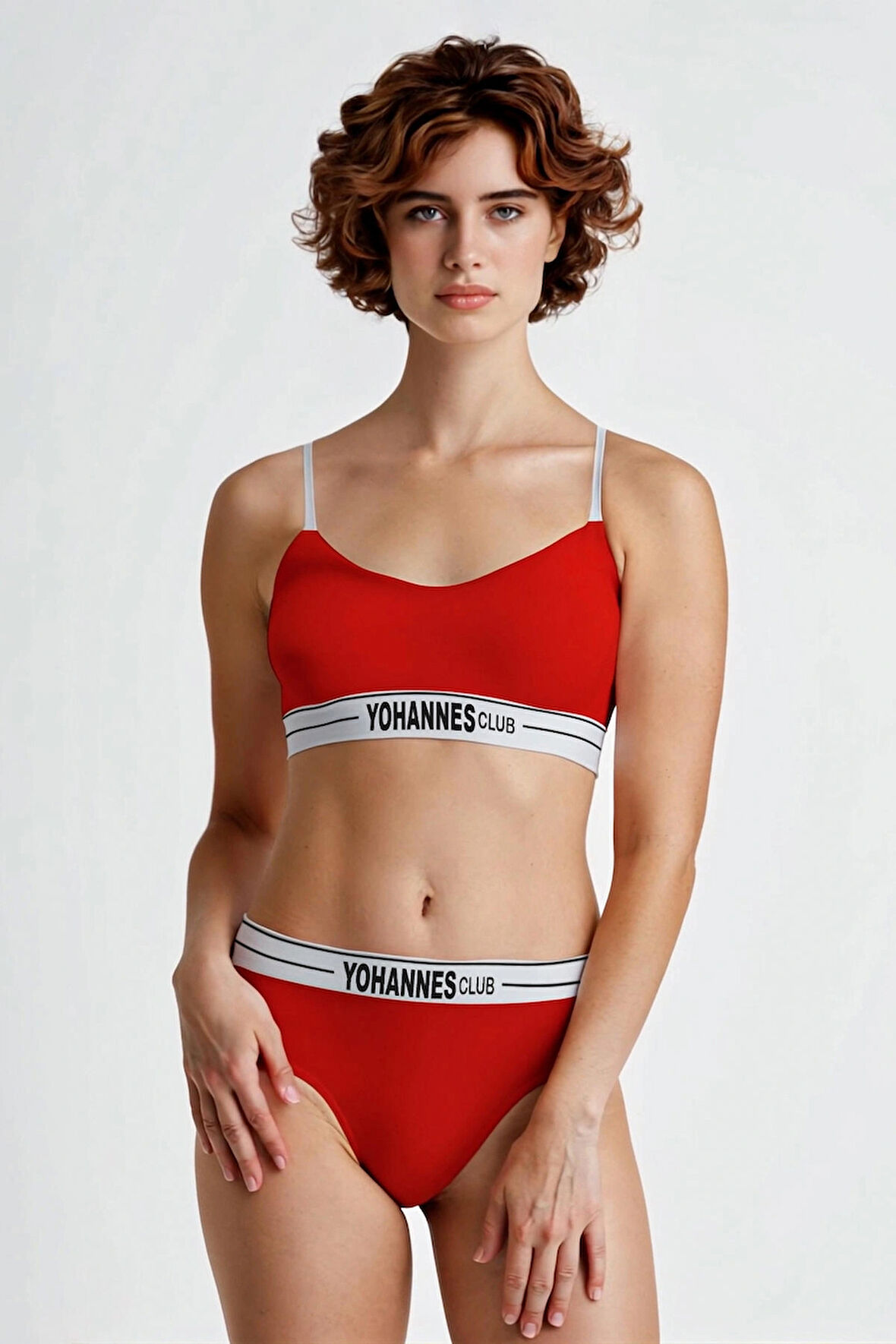 Yohannes Club, Kadın Pamuklu İç Çamaşırı Takımı, Renk Seçenekli, (Bralet-Kemerli Hipster Külot)