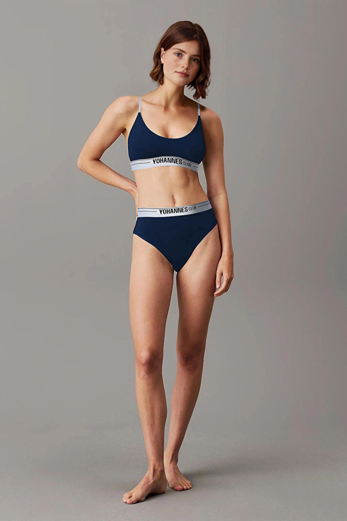 Yohannes Club, Kadın Pamuklu İç Çamaşırı Takımı, Renk Seçenekli, (Bralet-Kemerli Hipster Külot)