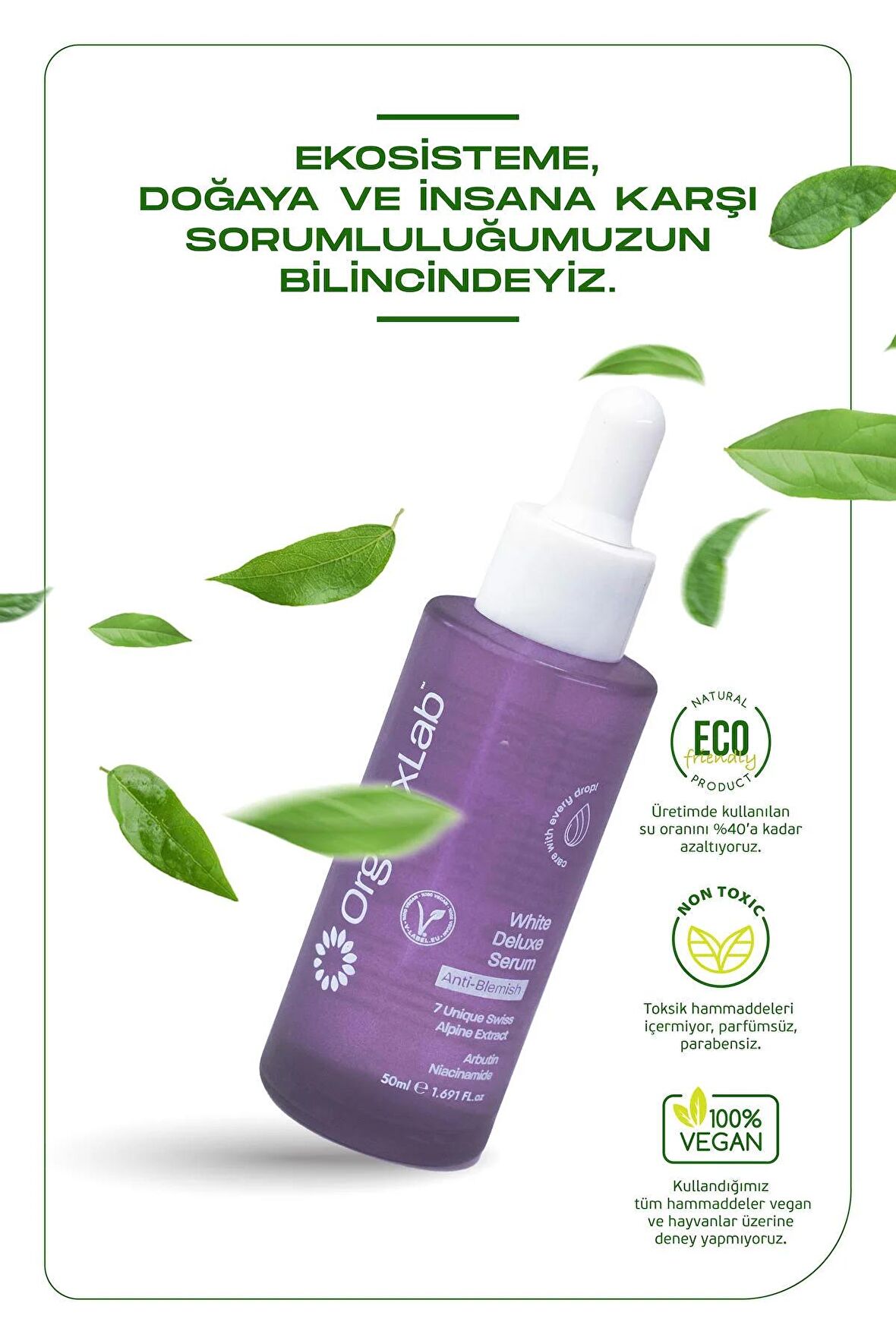 OrganixLab White Deluxe Serum Leke Karşıtı Beyazlatıcı Serum