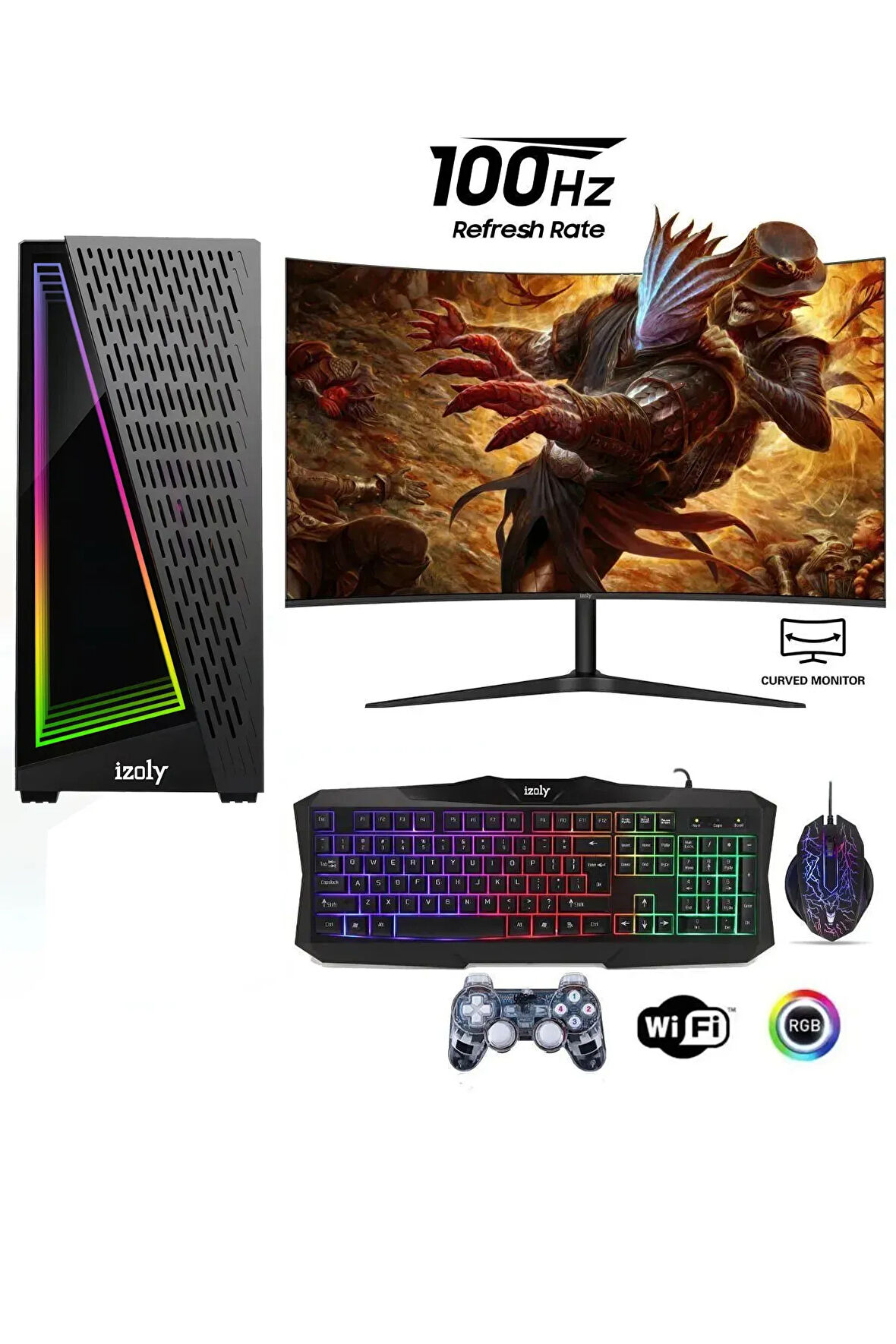 Mintra Spectre X I5-4590 16GB 256GB SSD RX580 8GB 24'' Oyuncu Masaüstü Bilgisayarı