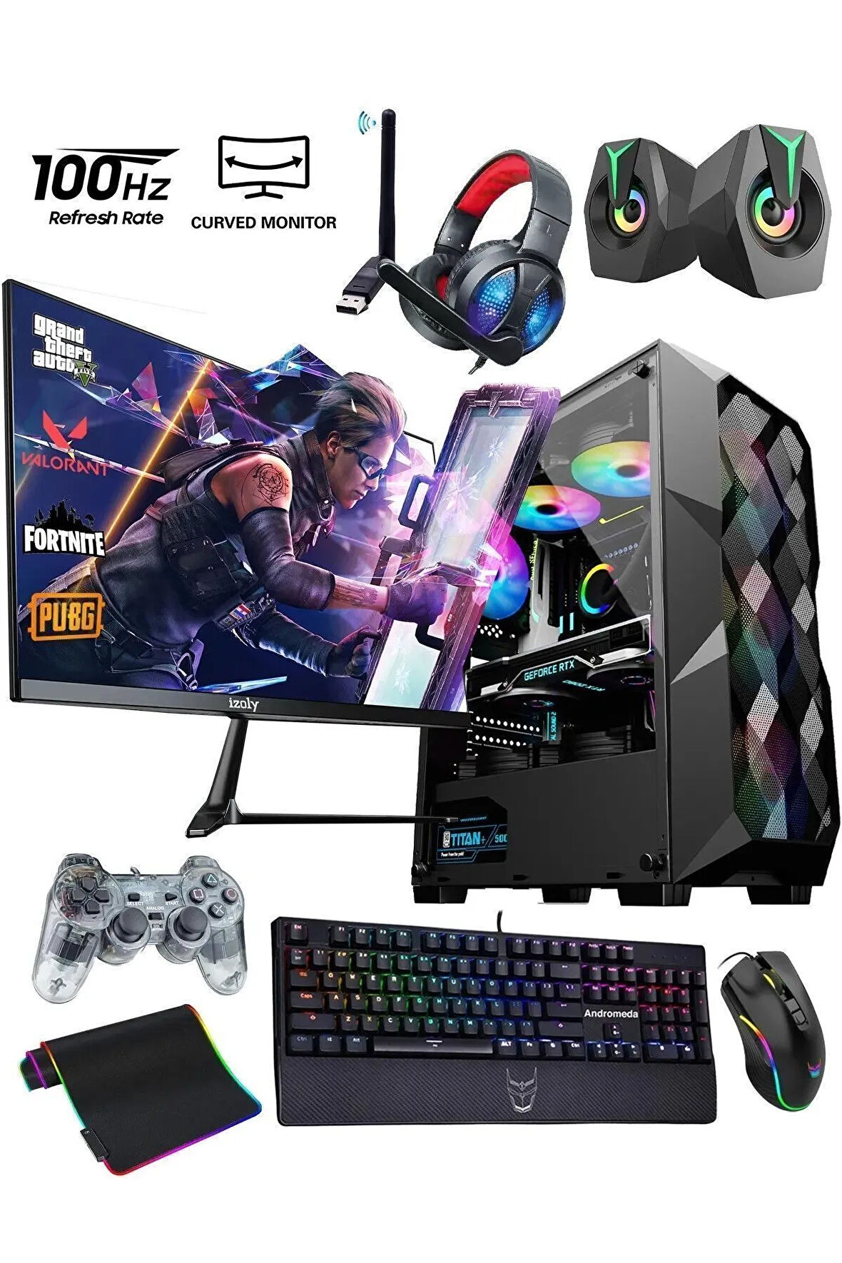 Mintra Ancient X TM i5-10400F 16GB 512GB M.2 NVMe GTX 1660S 6GB 24" Oyuncu Masaüstü Bilgisayarı