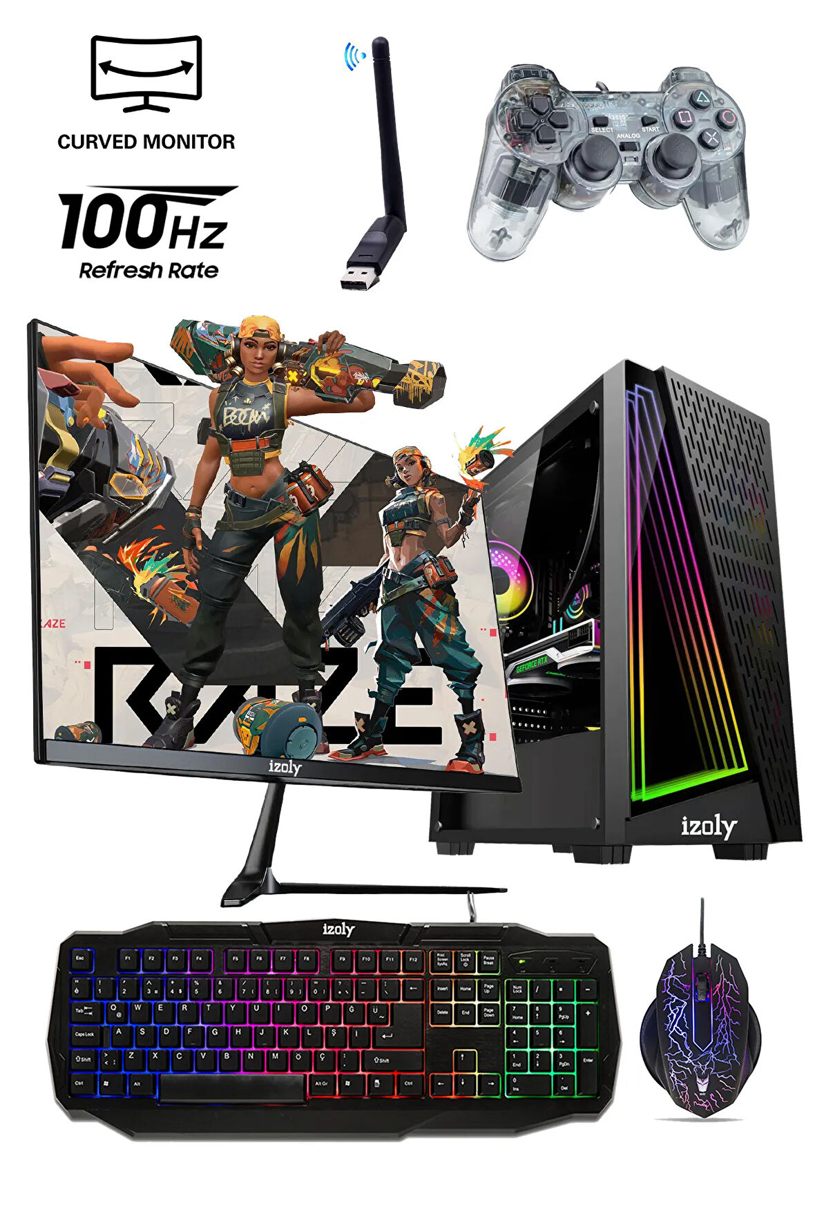 Mintra Hnd(GTA 5) Tm X I5-4590 16GB 256GB SSD RX 550 4GB 24'' Oyuncu Masaüstü Bilgisayarı