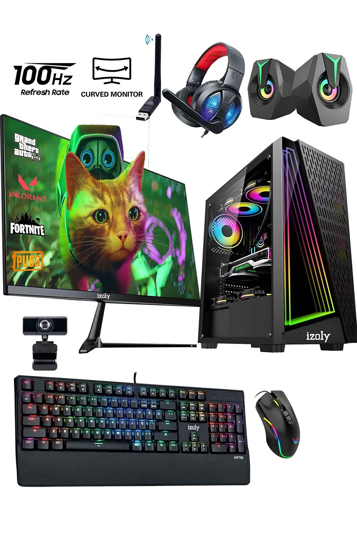 Mintra Streamer Onex İ5-10400F 16GB 512GB M.2 NVMe RTX2060S 8GB 24" Oyuncu Masaüstü Bilgisayarı