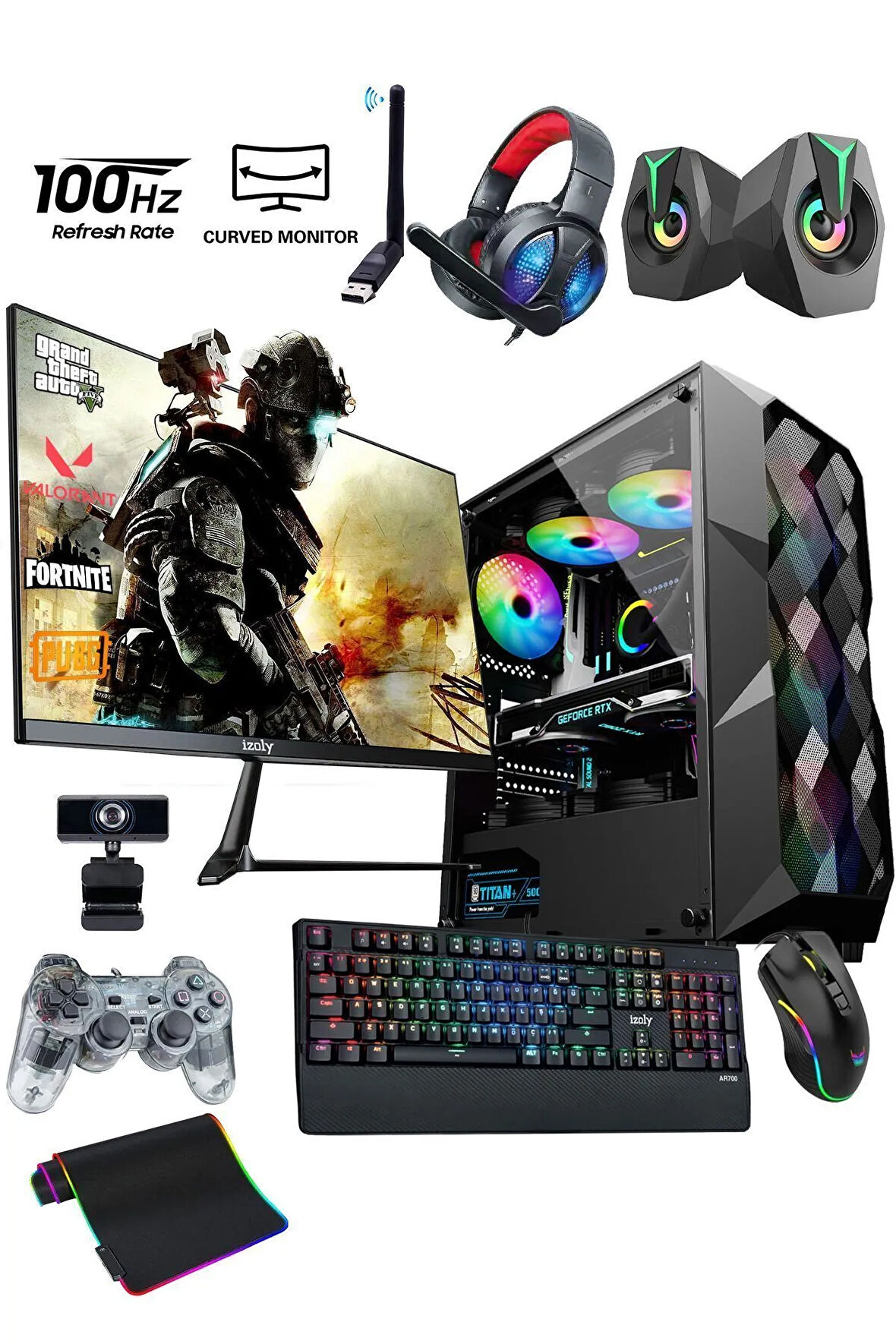 Mintra Vanguard I3-12100f 16GB 512GB M.2 Nvme Gtx1660s 6GB 24" 165hz Oyuncu Masaüstü Bilgisayarı
