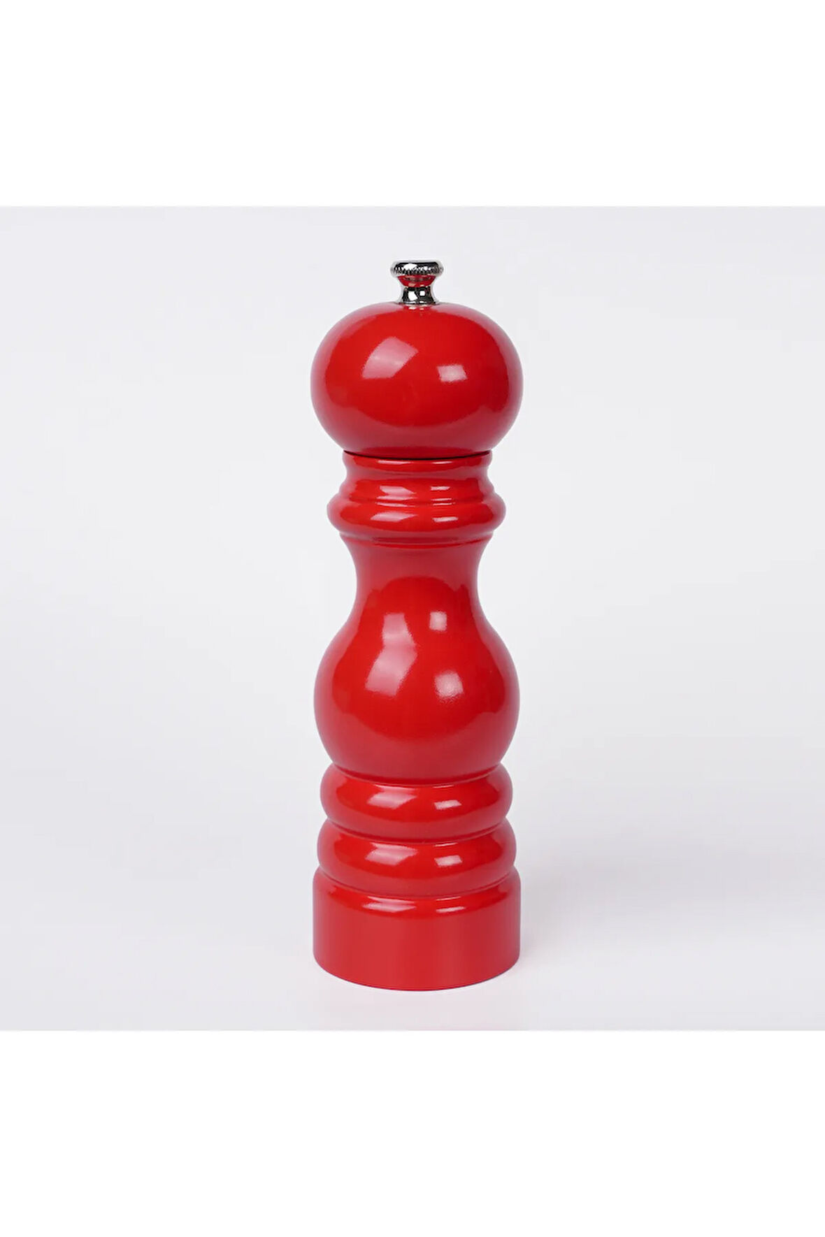 Kırmızı Ahşap Tuz Ve Karabiber El Değirmeni Öğütücü Grinder 18 Cm