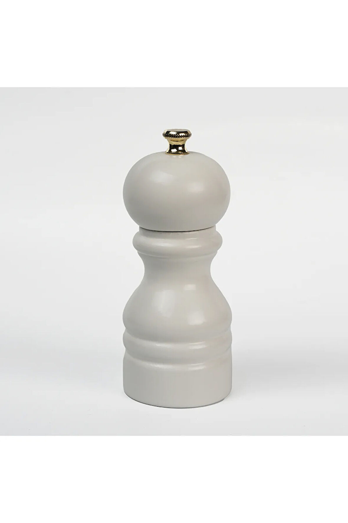 Beyaz Ahşap Tuz Ve Karabiber El Değirmeni Öğütücü Grinder 12 Cm