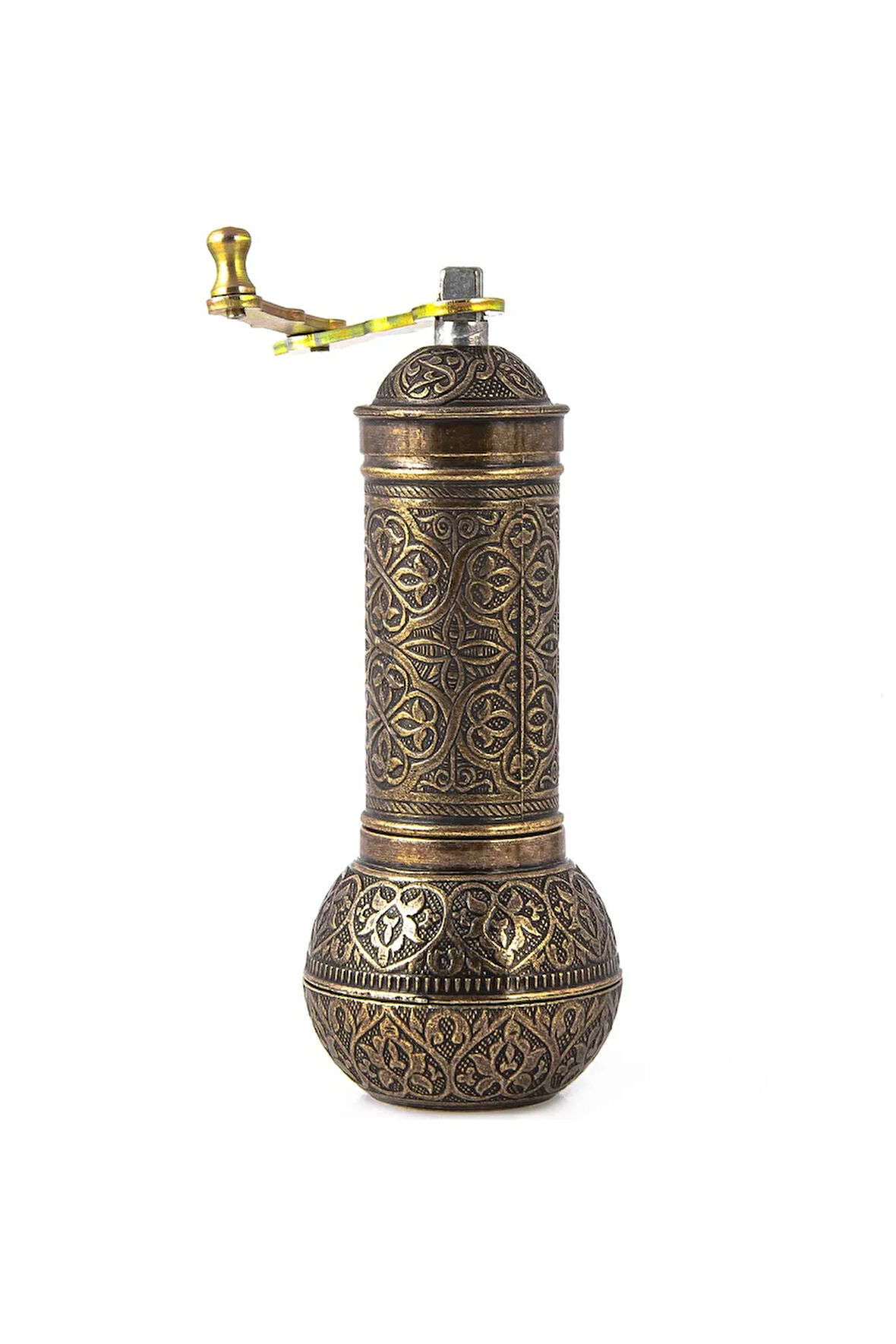 Kahverengi Renk Zamak Karabiber, Kahve, Çörek Otu Ve Haşhaş El Değirmeni Öğütücü Grinder – 18 Cm