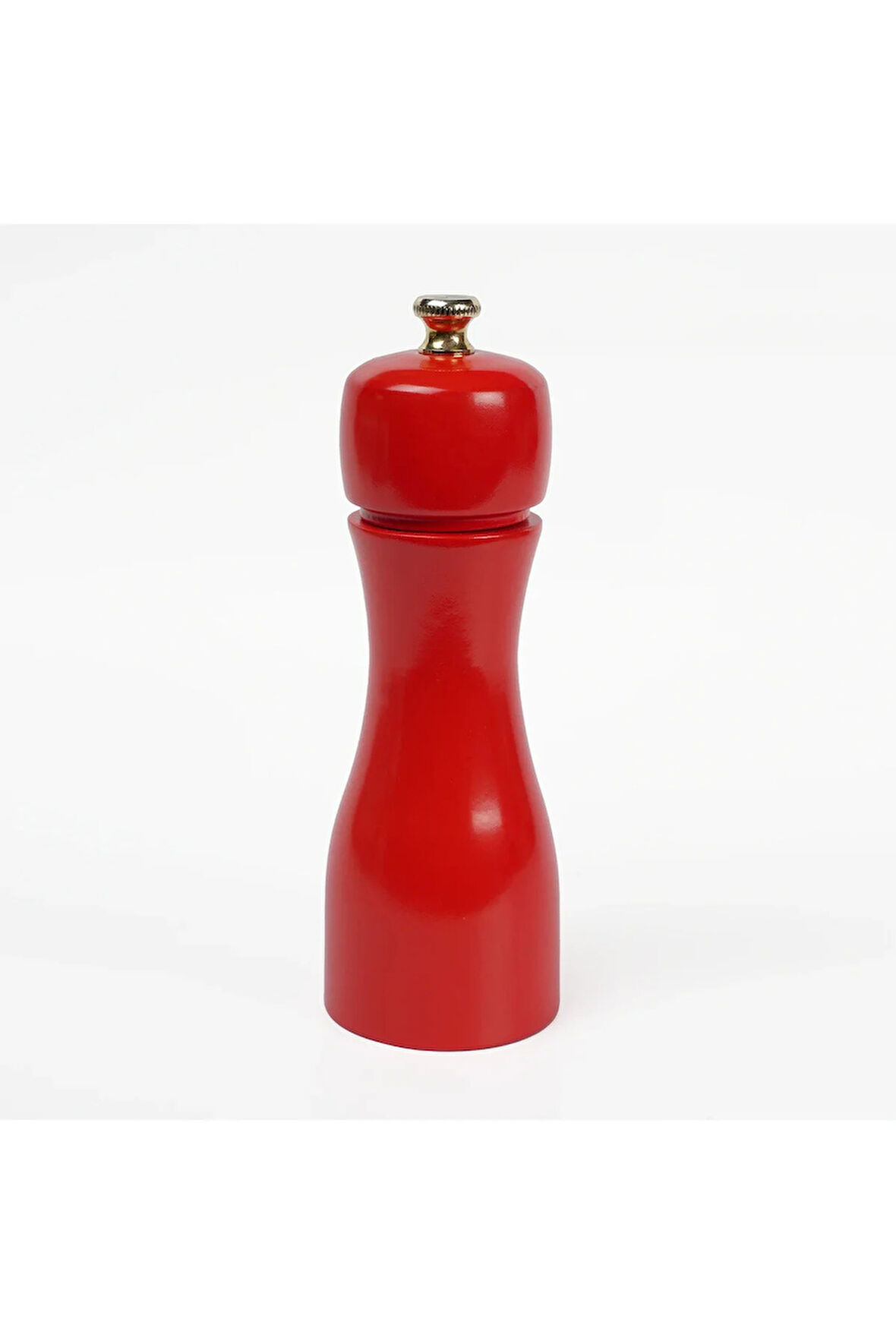 Kırmızı  Ahşap Tuz Ve Karabiber El Değirmeni Öğütücü Grinder 1 Adet  15 Cm