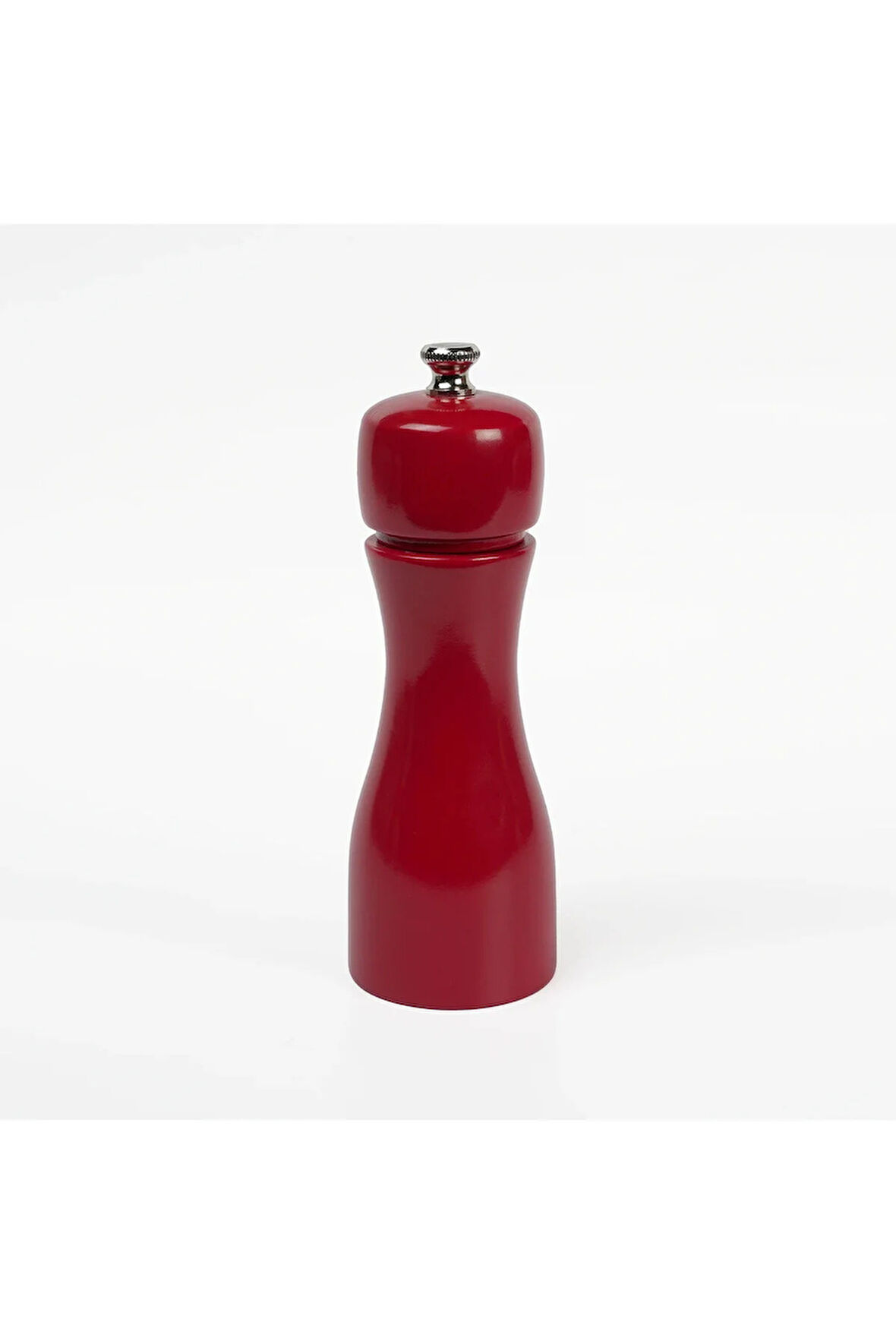 Koyu Kırmızı Ahşap Tuz Ve Karabiber El Değirmeni Öğütücü Grinder 1 Adet 15  Cm