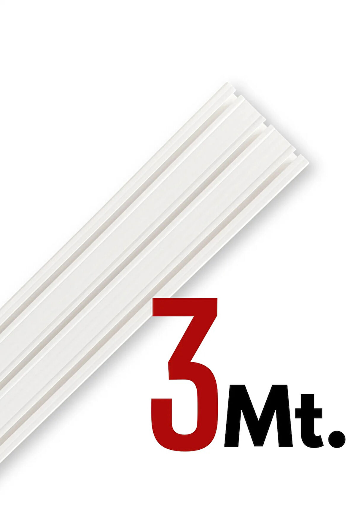 Tümray 3 Raylı Korniş Perde Rayı Kaliteli Sağlam Ambalaj 3 Metre