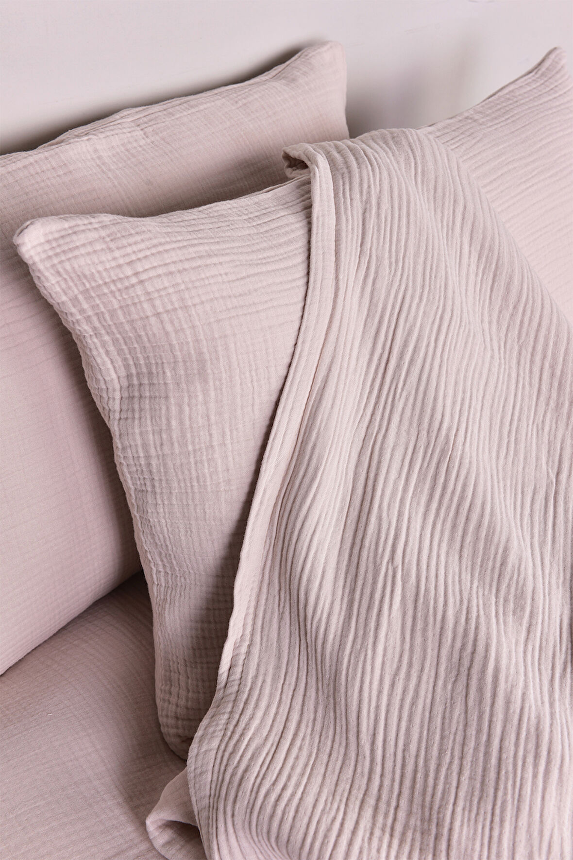 Müslin Çift Kişilik Nevresim Takımı Bej