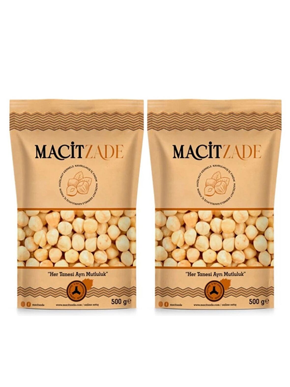 Macitzade Çifte Kavrulmuş İç Fındık 1 Kg (500 GR x 2)