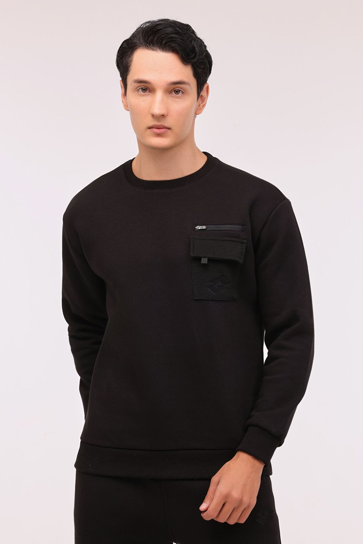 M-COLONEL C NECK SWT 4PR Siyah Erkek Sweatshirt