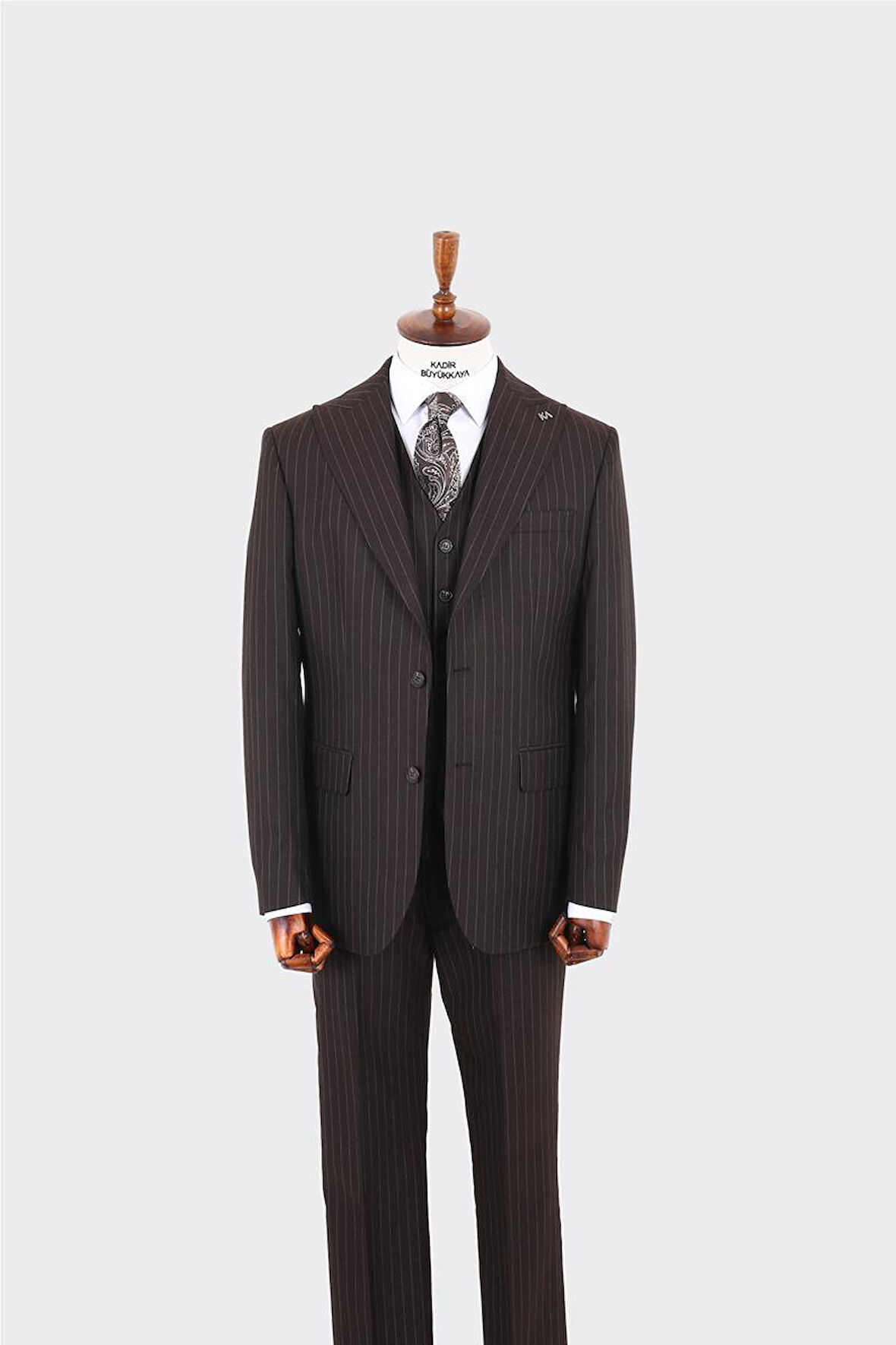 Şık ve Zarif Yelekli Erkek Takım Elbise - Slim Fit Viskon Karışımlı