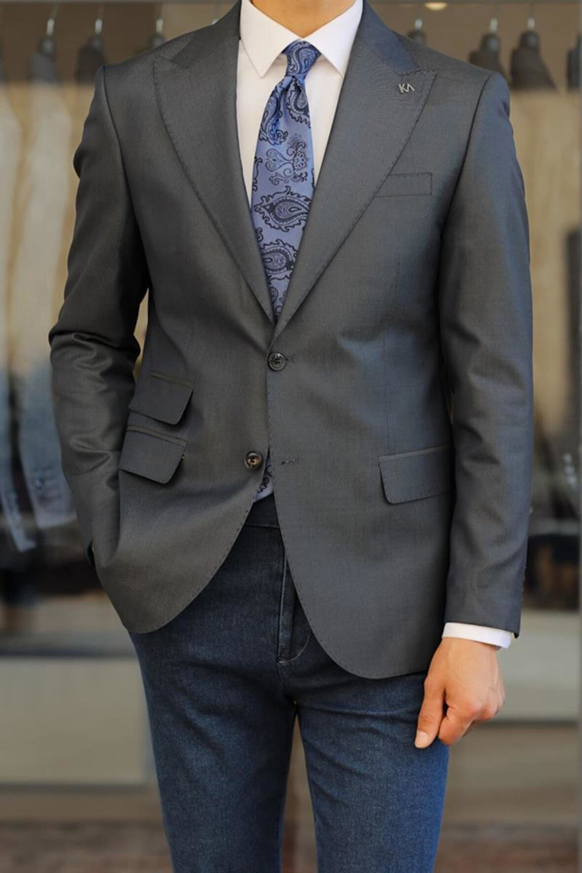 Dayanıklı ve Şık Erkek Slim Fit Ceket