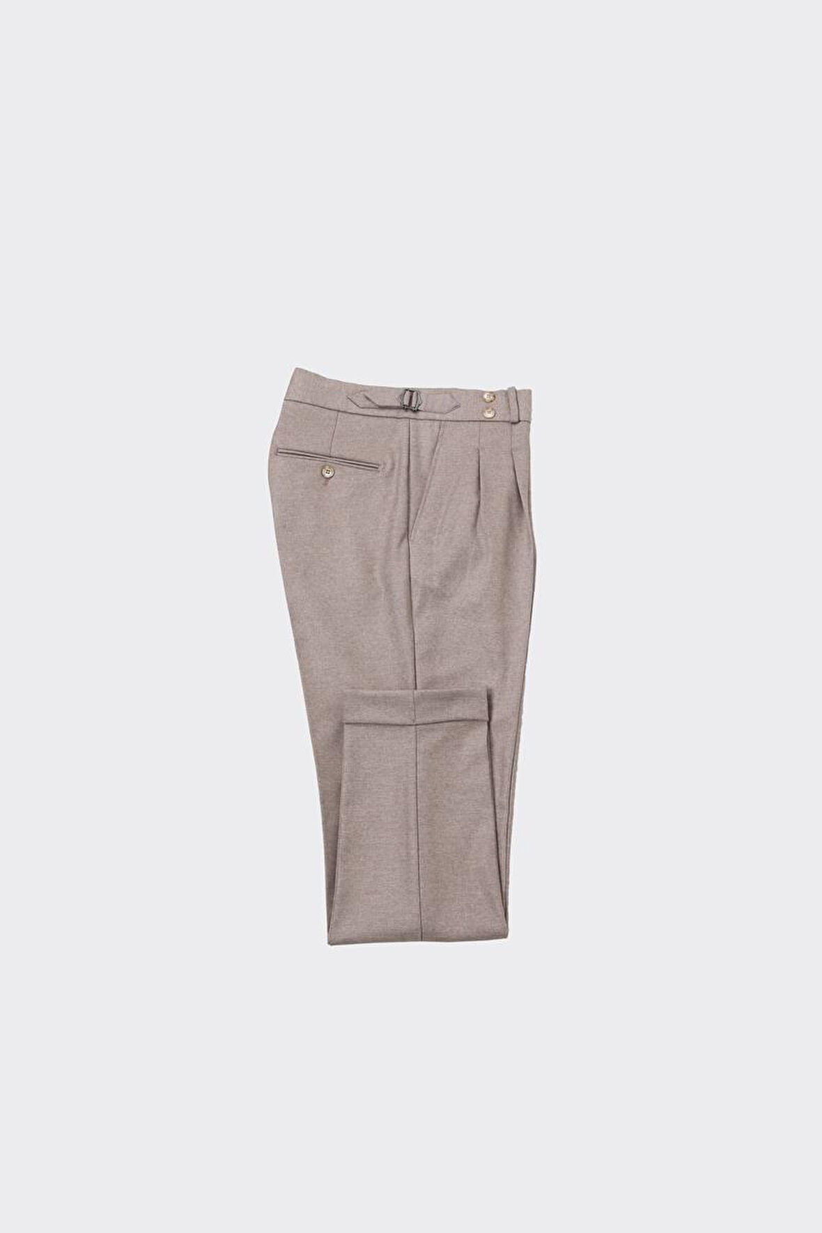 Modern Çift Pileli Erkek Pantolon-KAW2264W