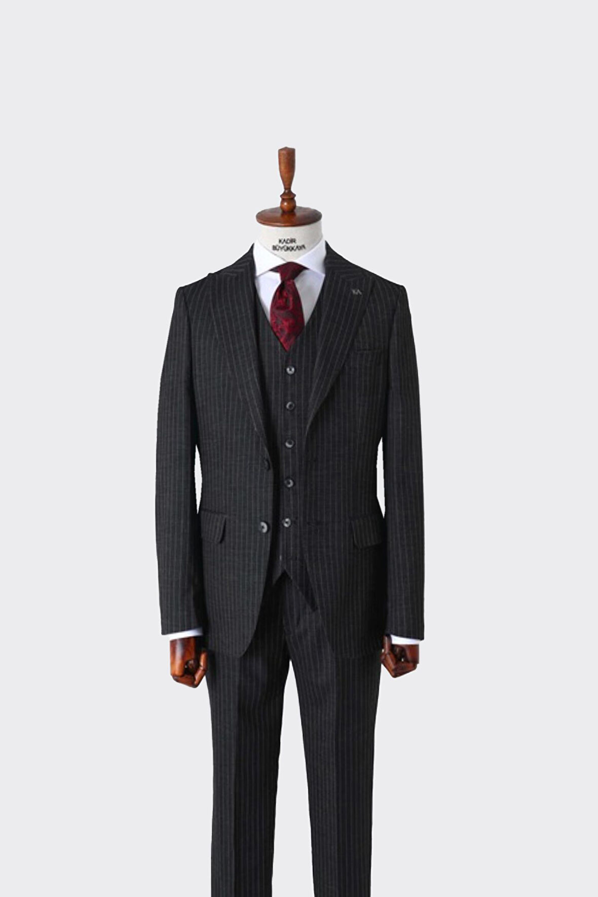 Slim Fit Viskon Karışımlı Yelekli Erkek Takım Elbise - Dört Mevsim