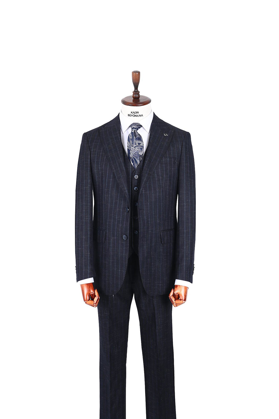 Şık ve Modern Yelekli Erkek Takım Elbise - Slim Fit Rahat