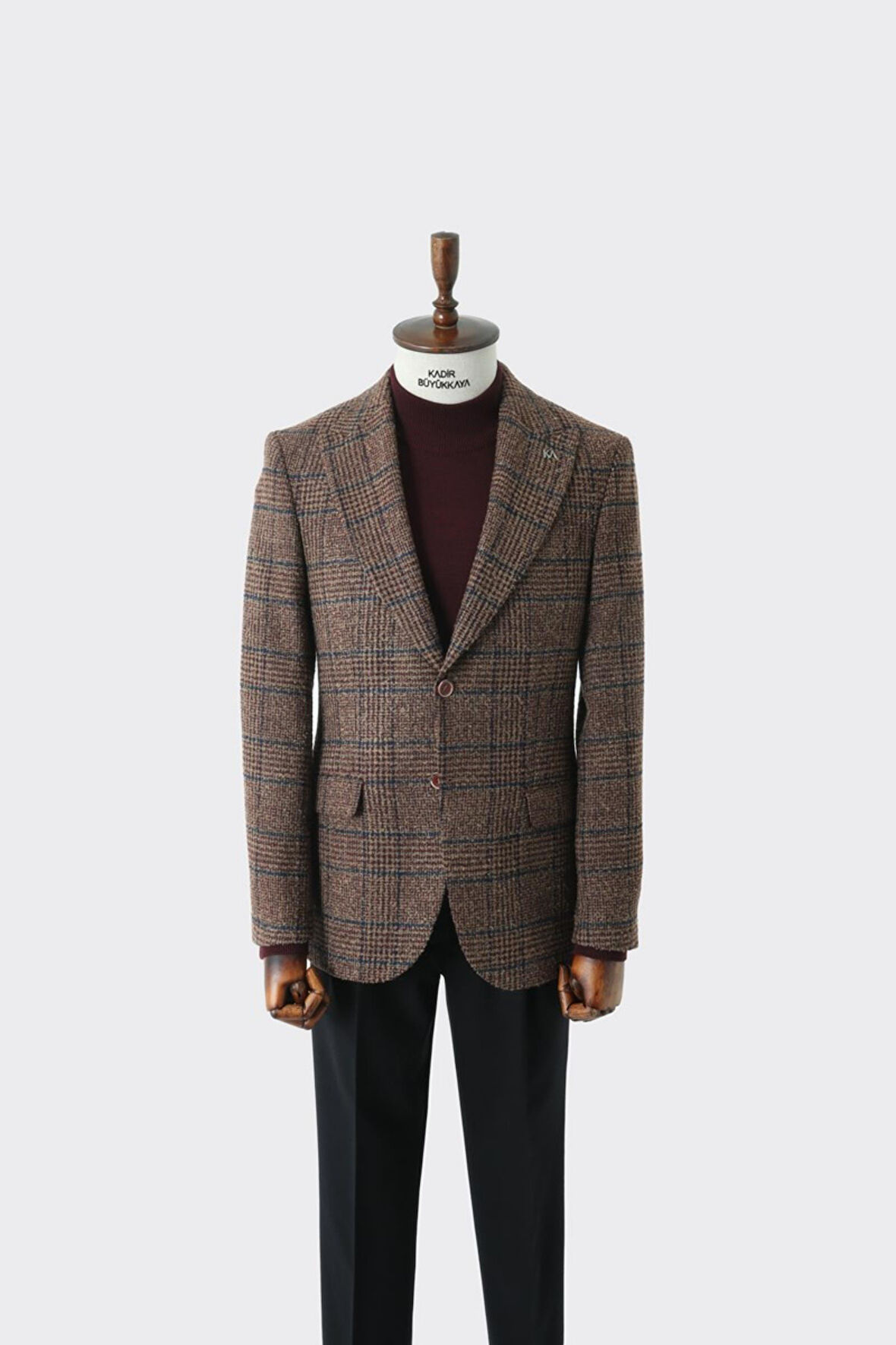 Modern Slim Fit Dar Kesim Yün Erkek Ceket