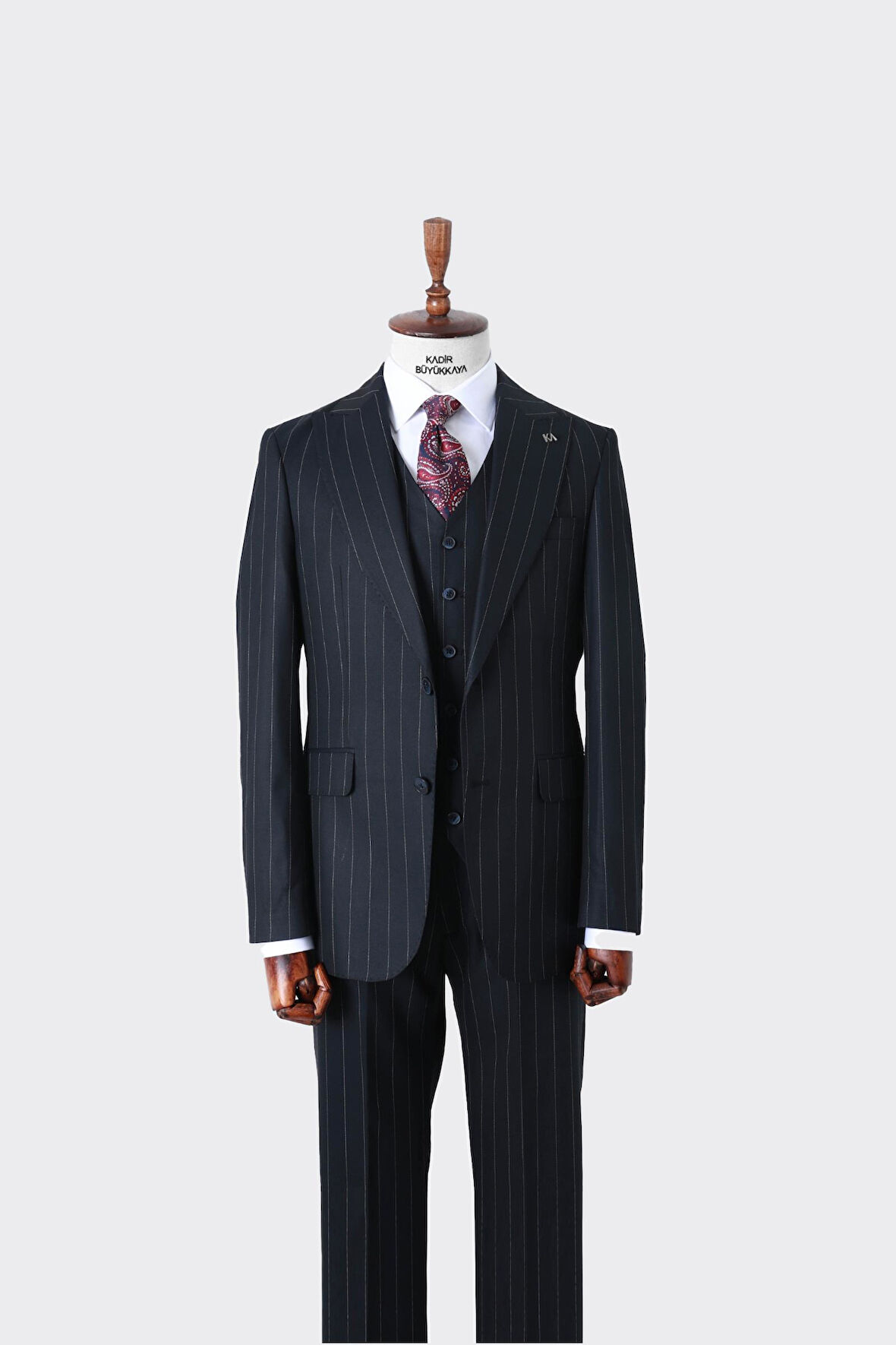 Viskon Karışımlı Slim Fit Yelekli Erkek Takım Elbise - Şık ve Rahat