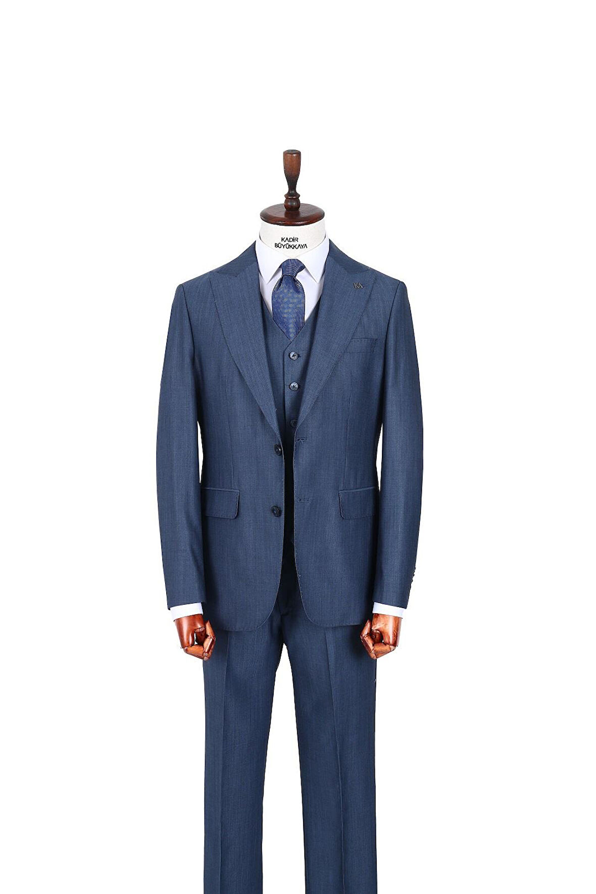 Şık ve Rahat Yelekli Erkek Takım Elbise - Slim Fit Viskon Karışımlı