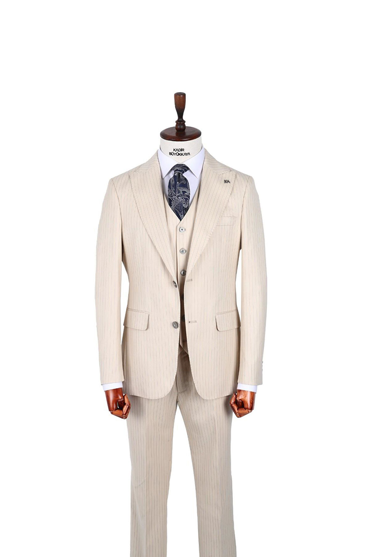 Dört Mevsim Kullanılabilir Modern Yelekli Erkek Takım Elbise - Slim Fit