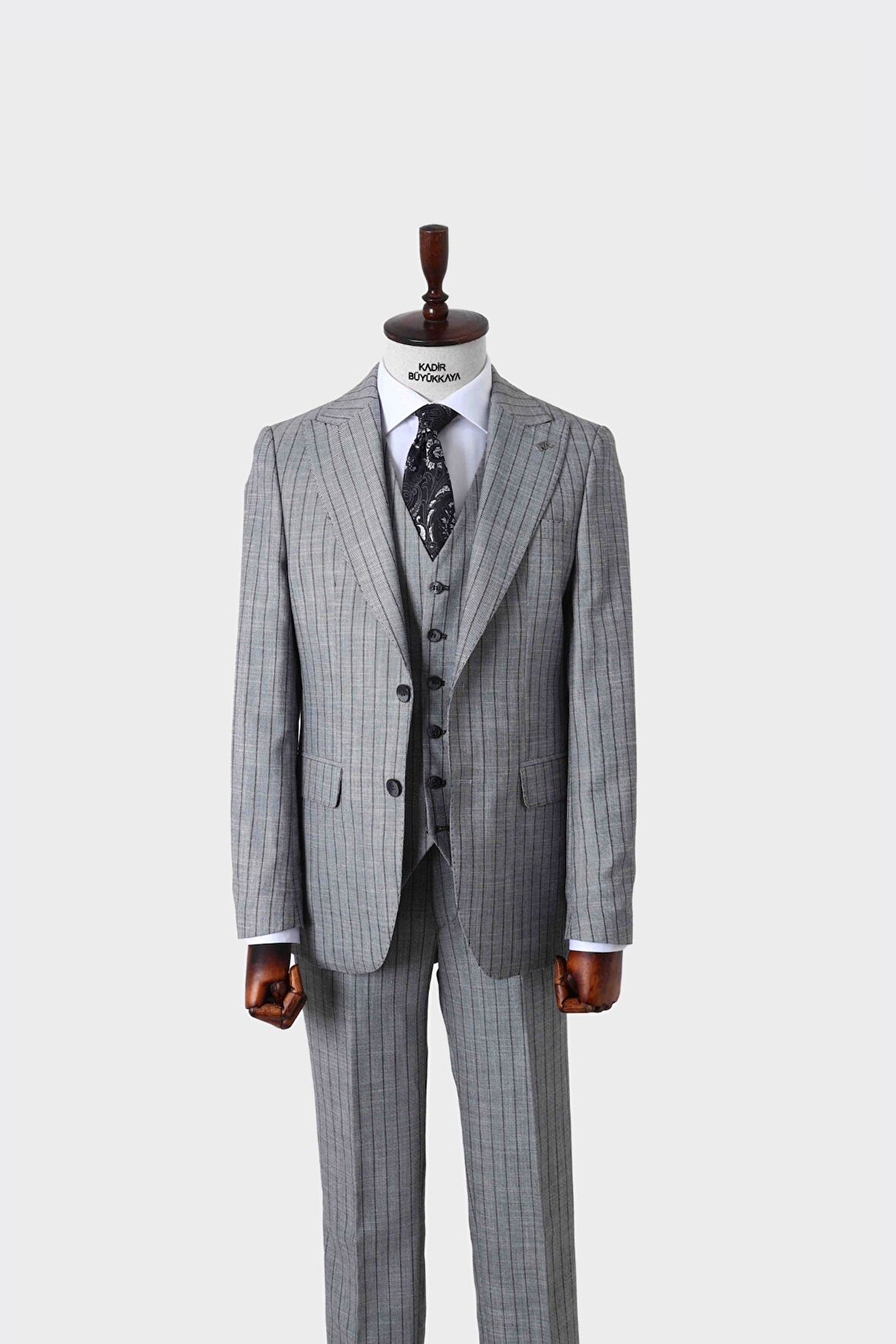 Şık ve Rahat Yelekli Erkek Takım Elbise - Slim Fit Dört Mevsim Kullanılabilir