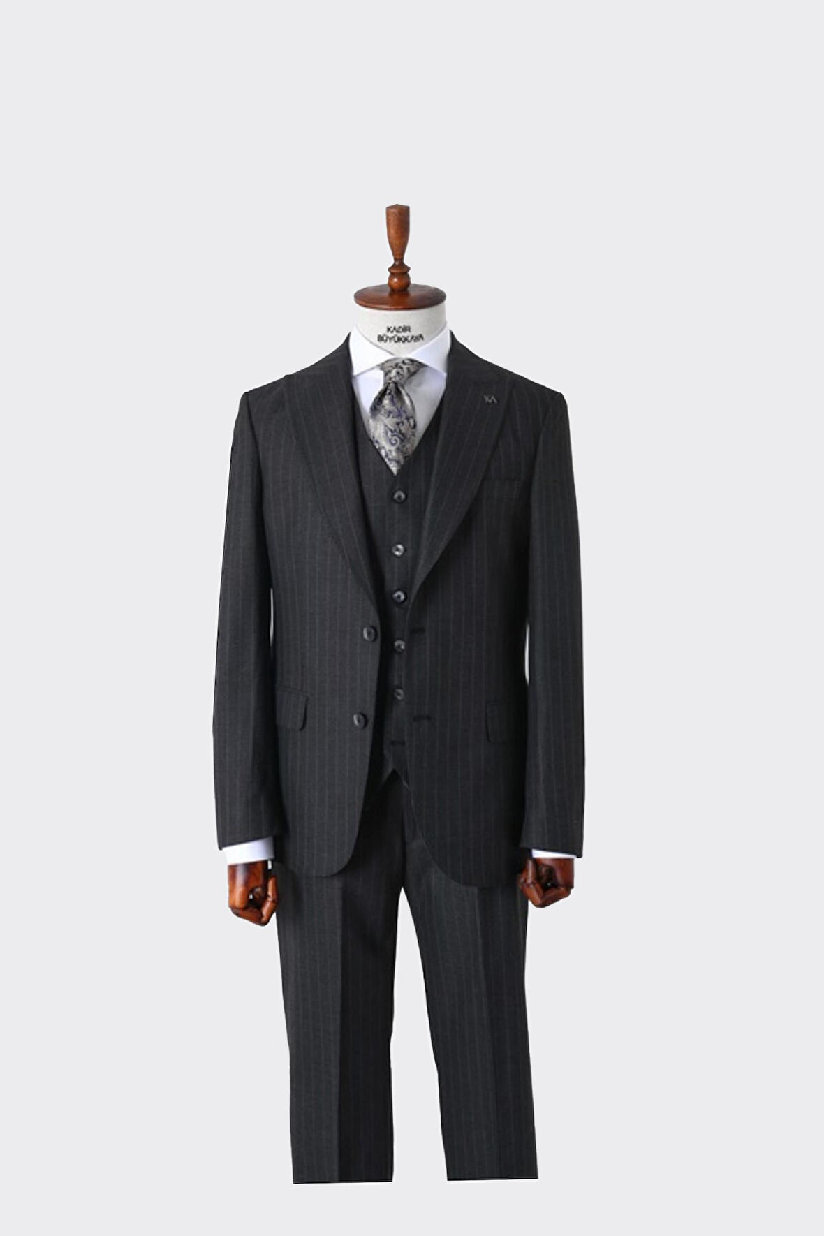 Modern Kesim Viskon Karışımlı Yelekli Erkek Takım Elbise - Slim Fit