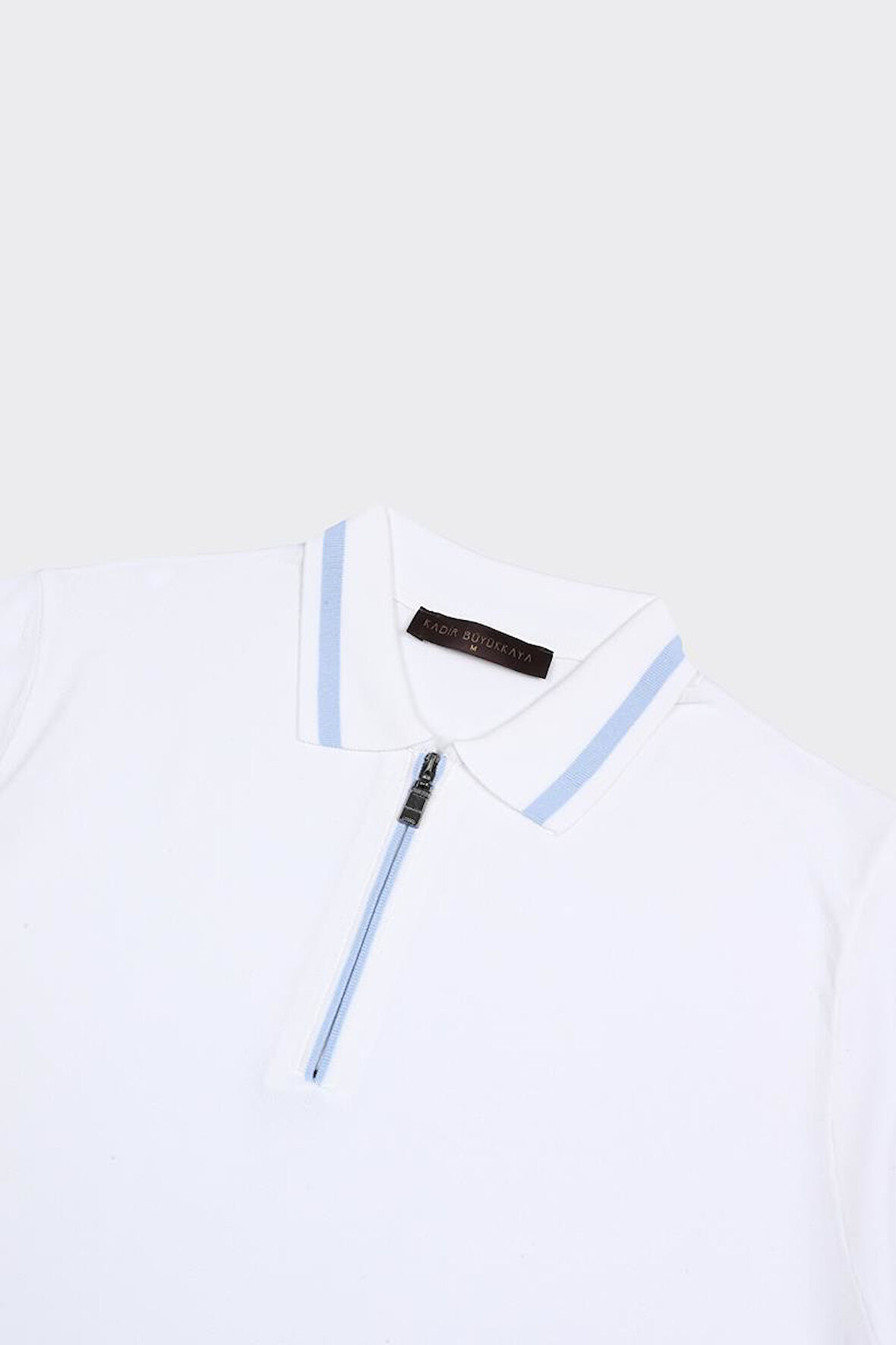 Fermuarlı Polo Yaka Kısa Kol Erkek T-Shirt