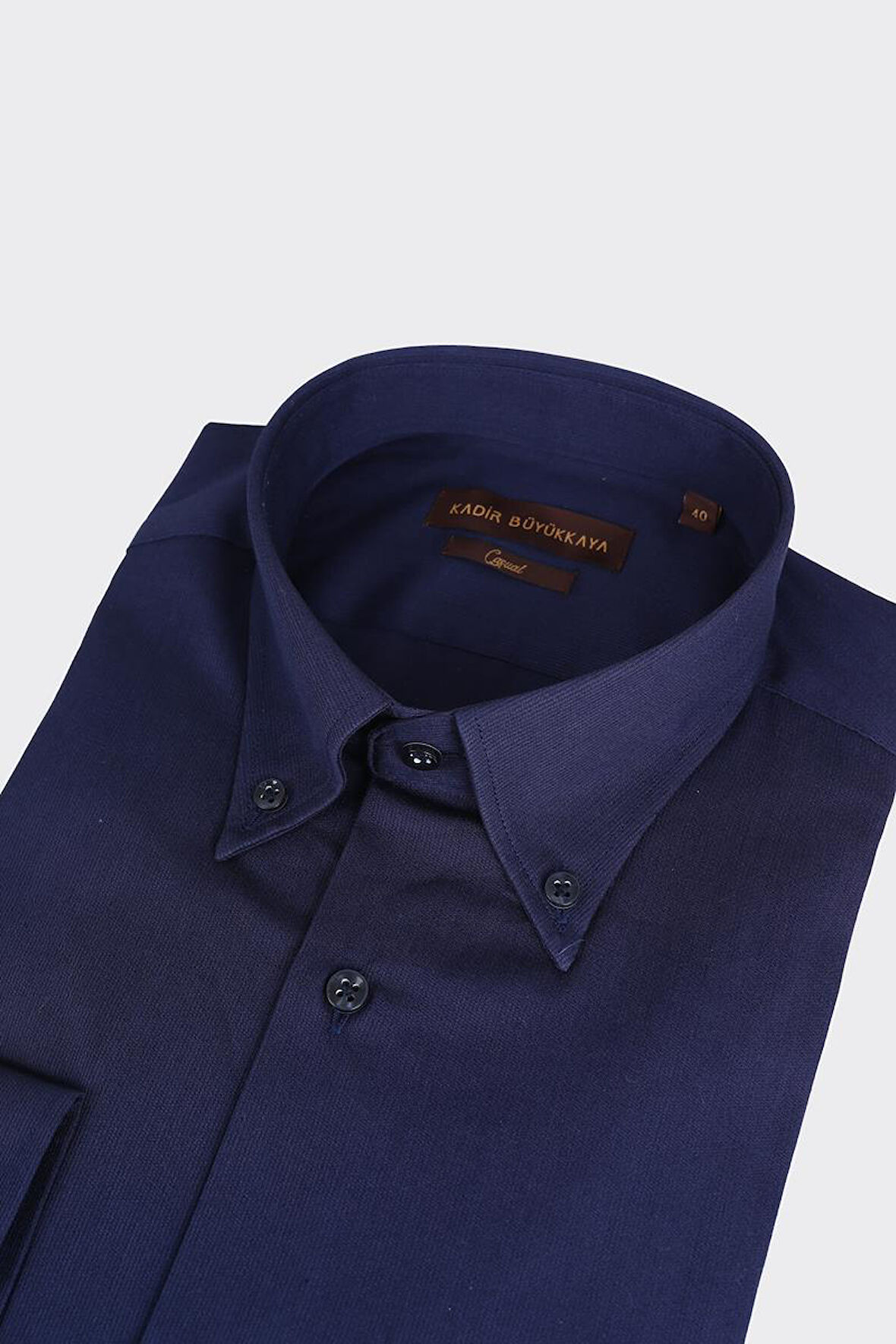 Yaka Düğmeli Erkek Gömlek-KAX4665S