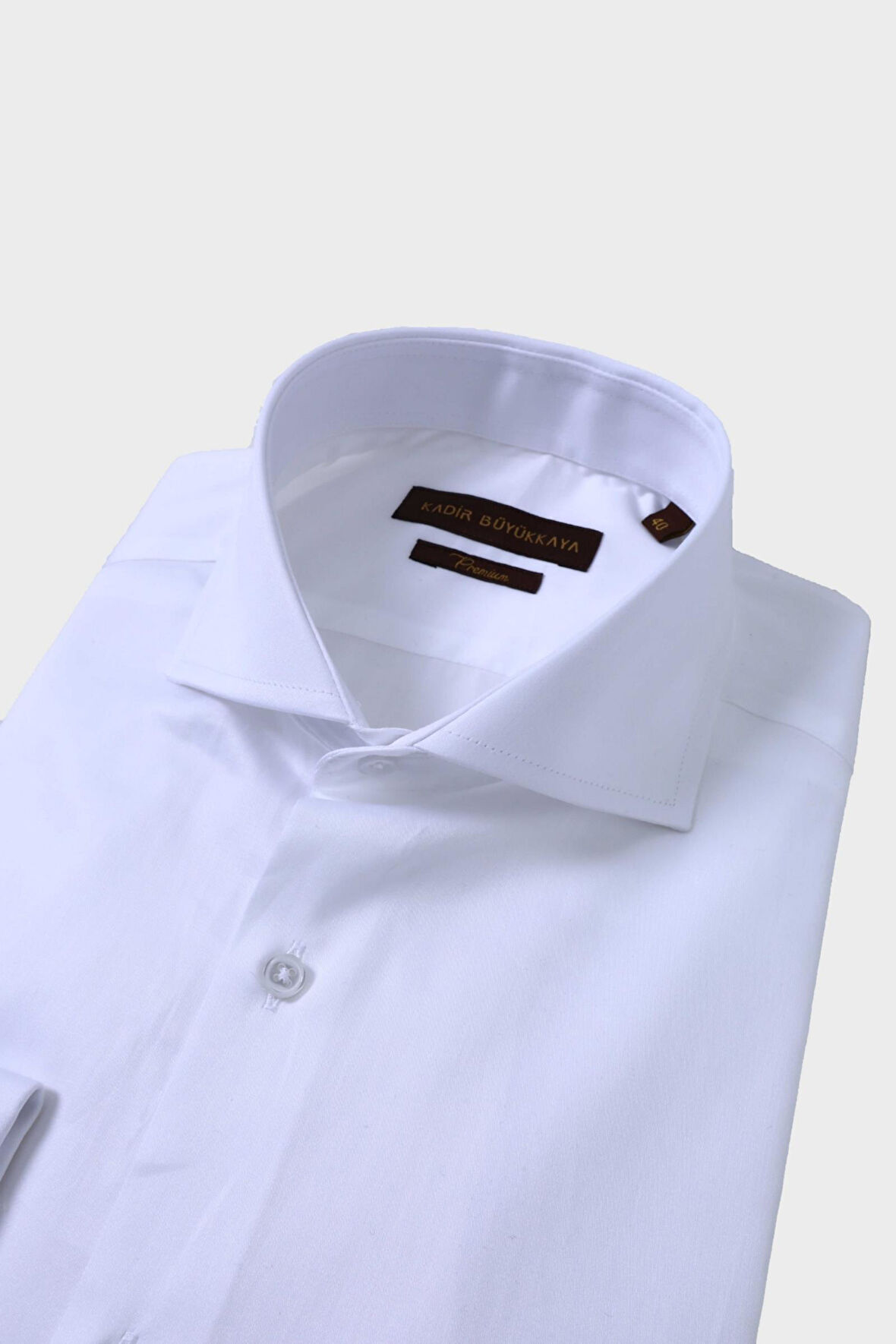 Slim Fit İtalyan Yaka Duble Manşet Pamuklu Erkek Gömlek - Kolay Ütülenebilir-KAW4029S