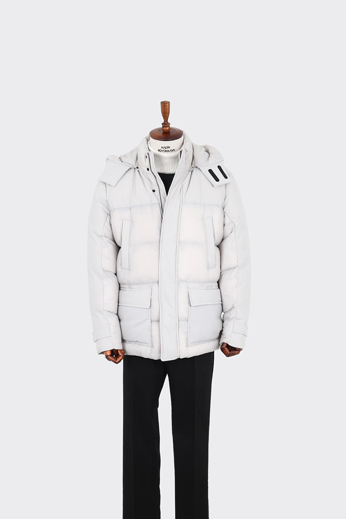 Modern Tasarım Kapüşonlu Erkek Polyester Kaban