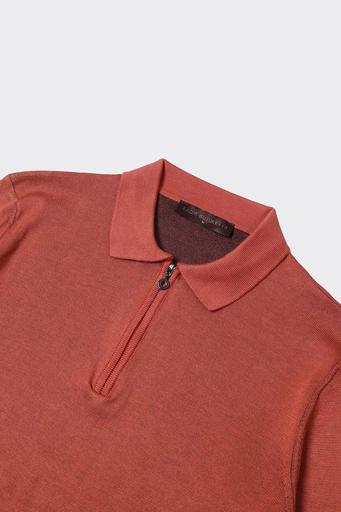 Fermuarlı Polo Yaka Erkek Pamuklu Triko Kazak