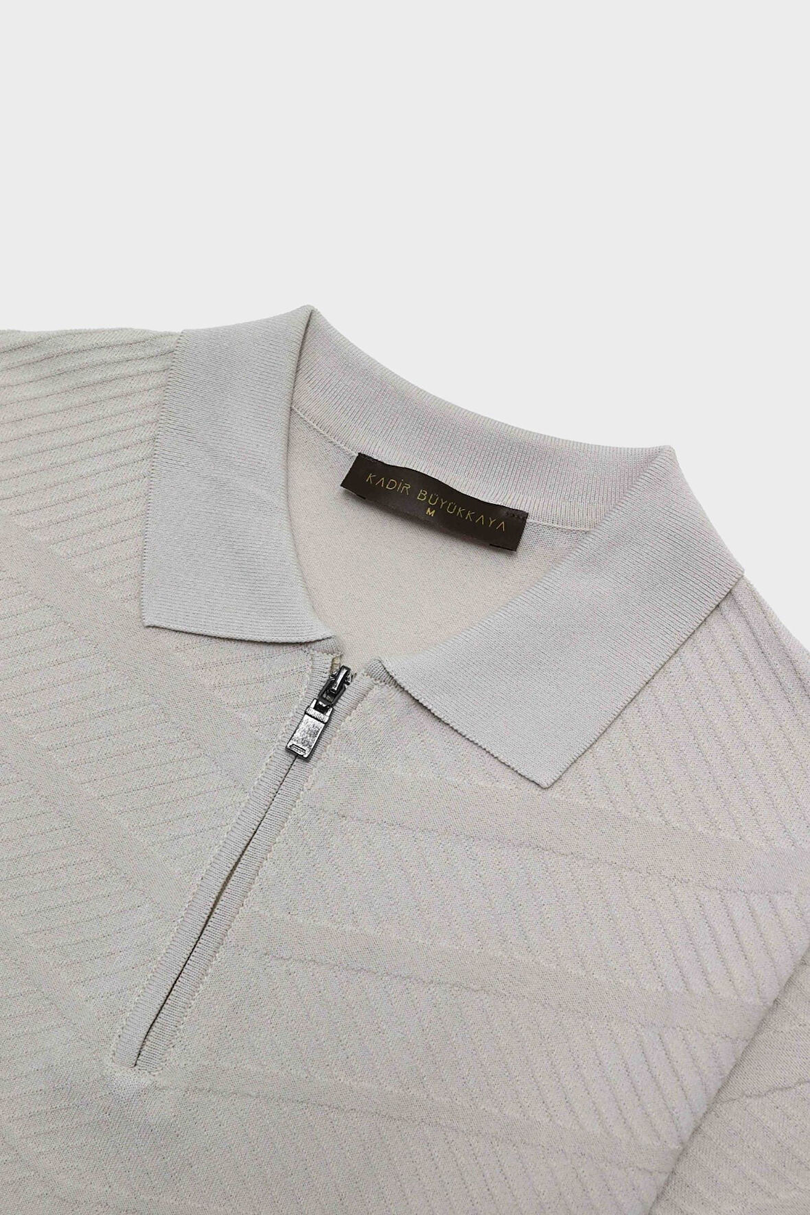 Fermuarlı Polo Yaka Kısa Kol Erkek T-Shirt