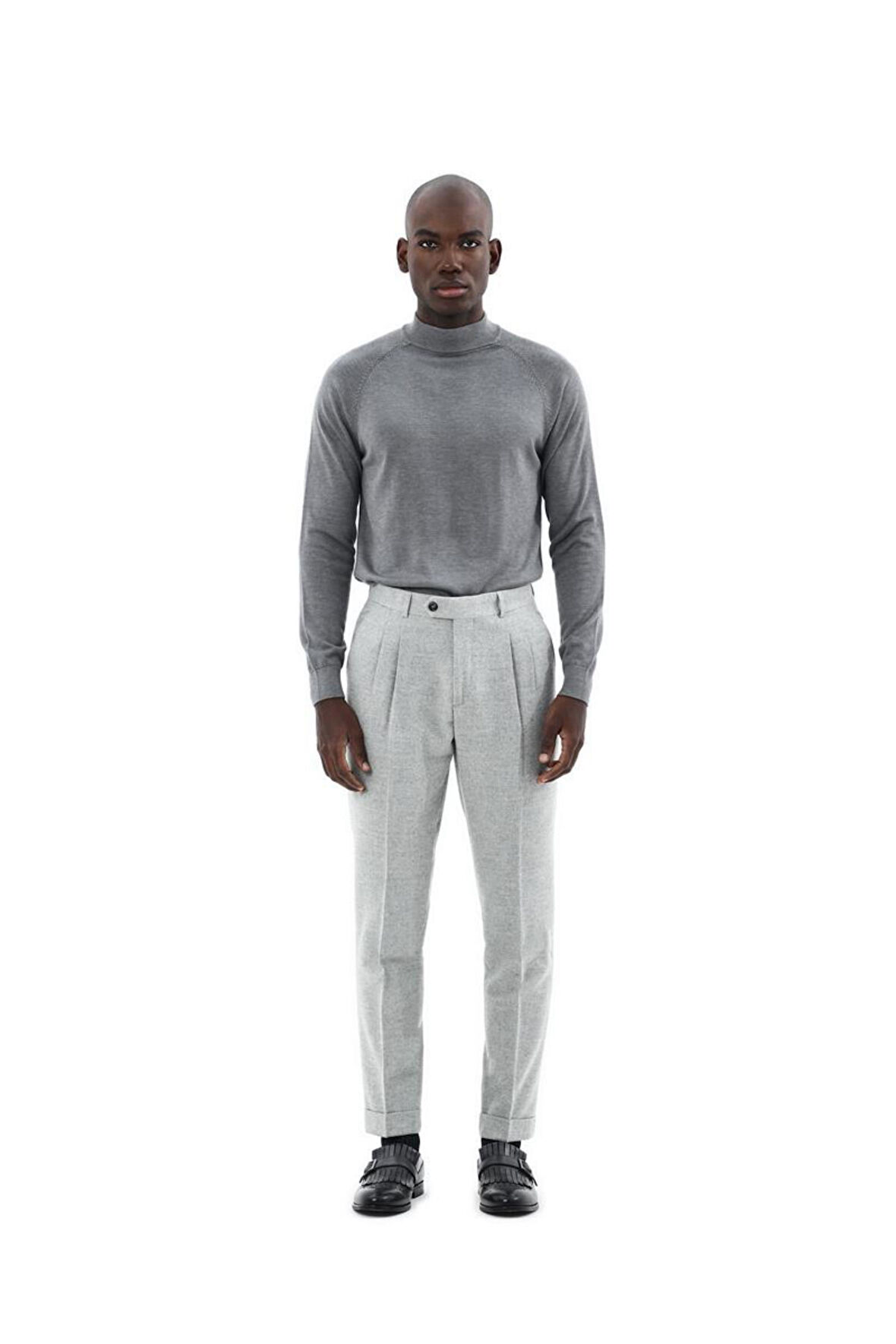 Yarım Balıkçı Triko Erkek Kazak-KAX6520W