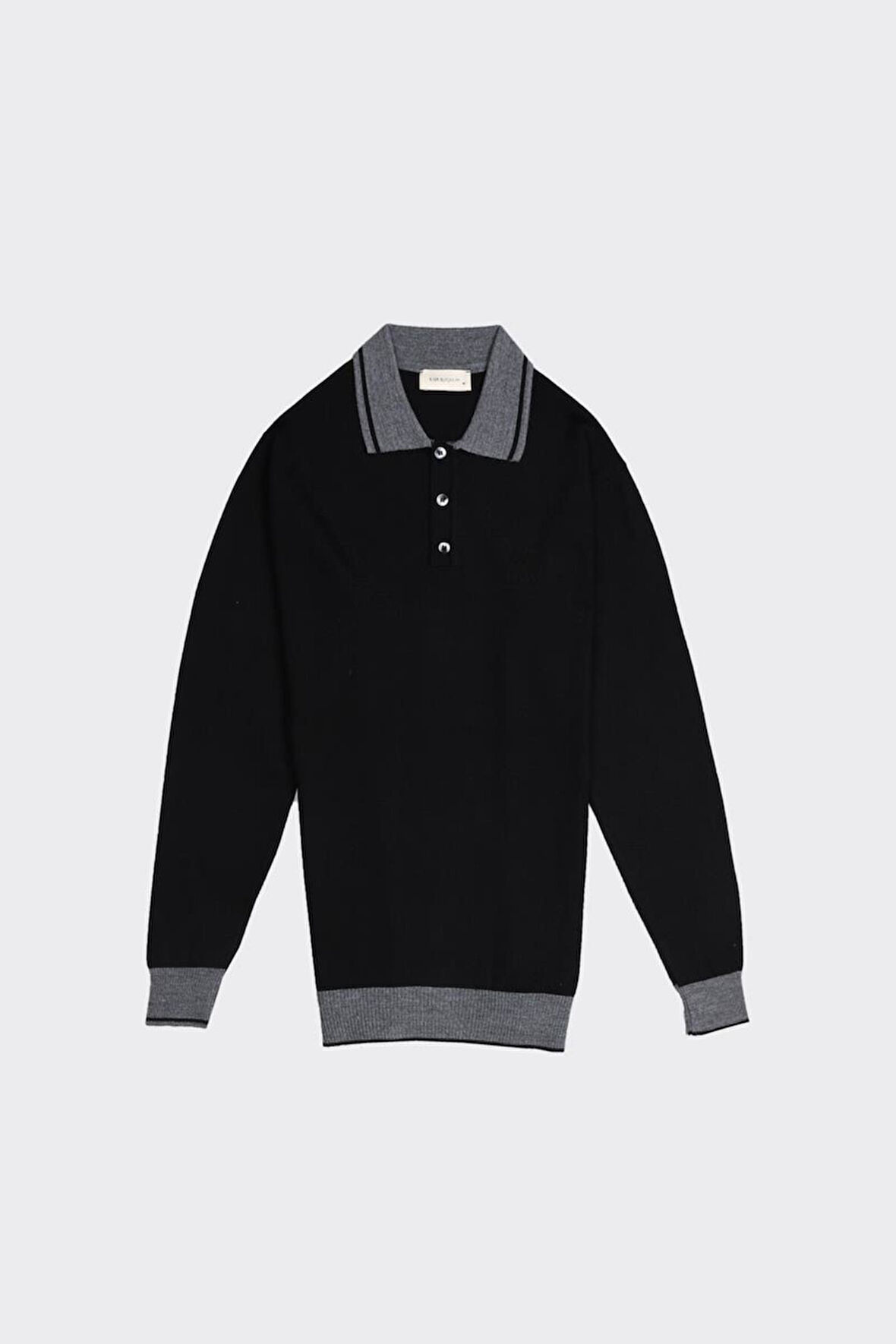 Erkek Düğmeli Polo Yaka Triko-KAX6703W