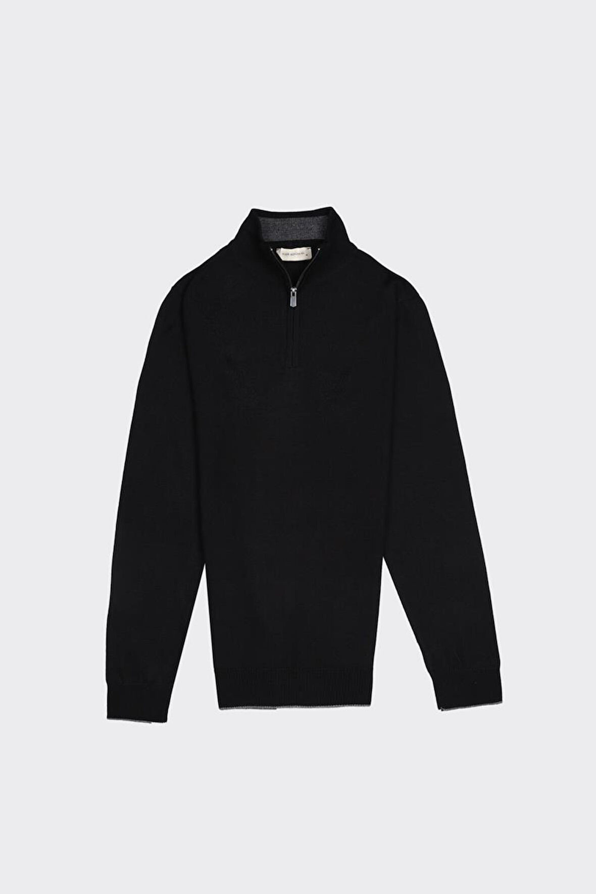 Erkek Fermuarlı Polo Yaka Triko-KAX6704W