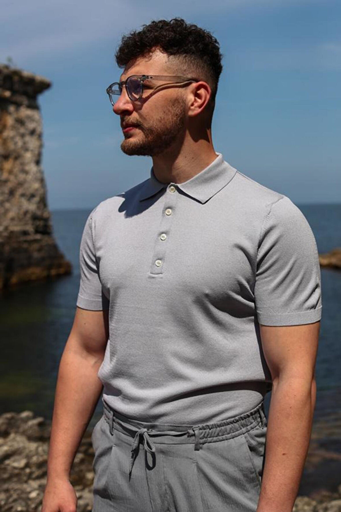 Polo Yaka Kısa Kollu T-Shirt