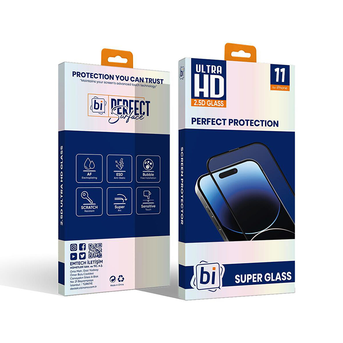 Bİ 2,5D SUPER GLASS IPHONE 11/XR EKRAN KORUYUCU