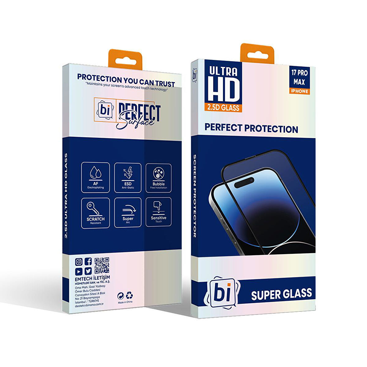 Bİ 2,5D SUPER GLASS IPHONE 17 PRO MAX EKRAN KORUYUCU