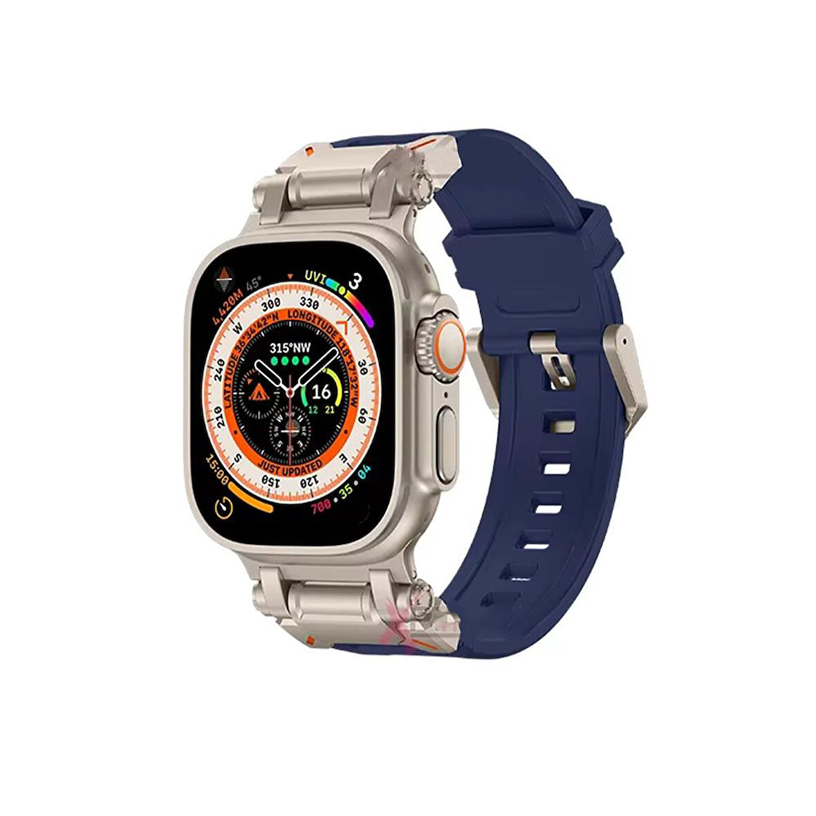 E2M APPLE WATCH 42-44-45-46-49MM KRD-32 DERİ KORDON LACİVERT
