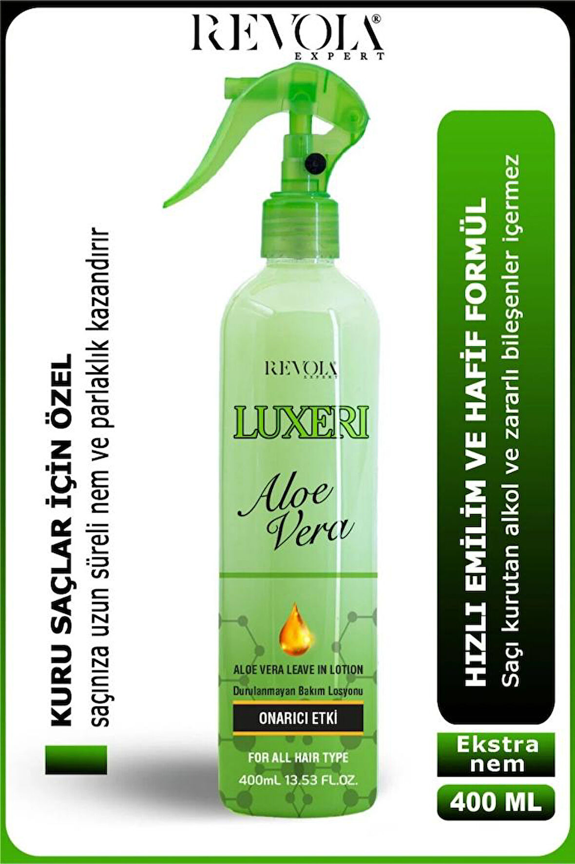 Revola Expert Luxeri Onarıcı Etki Fön Suyu 400 Ml Aloe Vera
