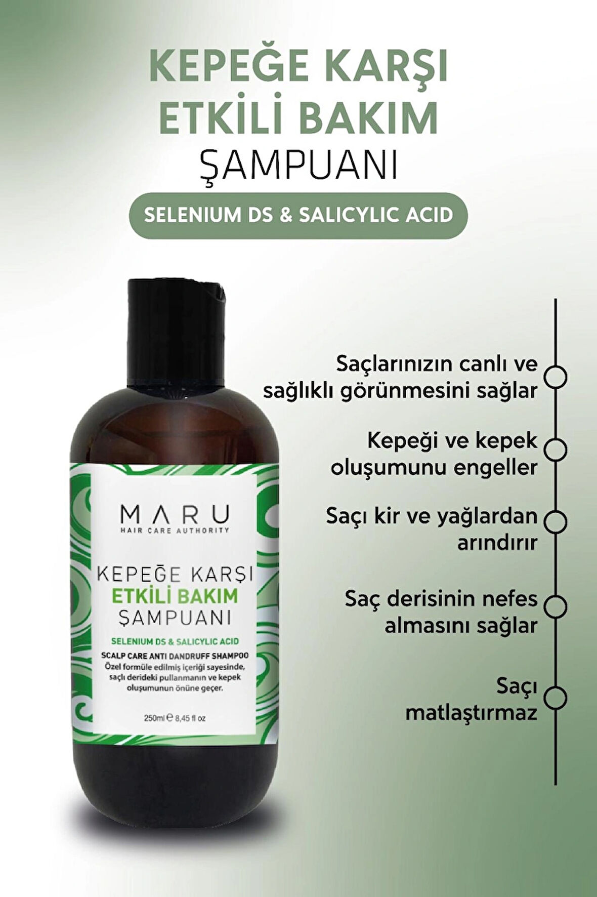 Maru Kepeğe Karşı Etkili Arındırıcı Şampuan 250 ml 8684382736560