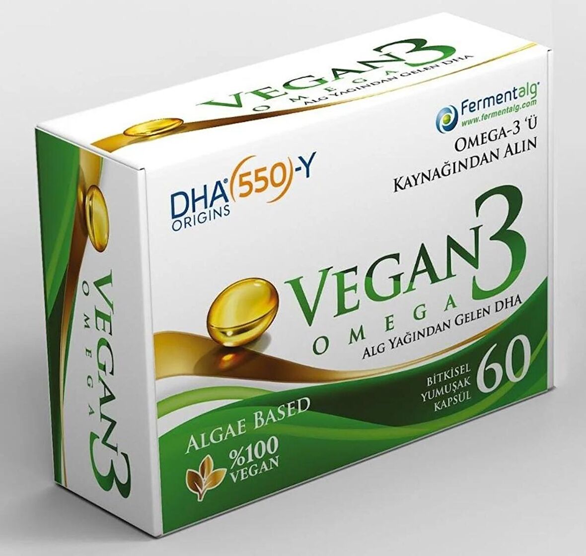 VEGAN OMEGA-3 Mikroalglerden Elde Edilen Bitkisel İçerikli OMEGA-3 DHA EPA