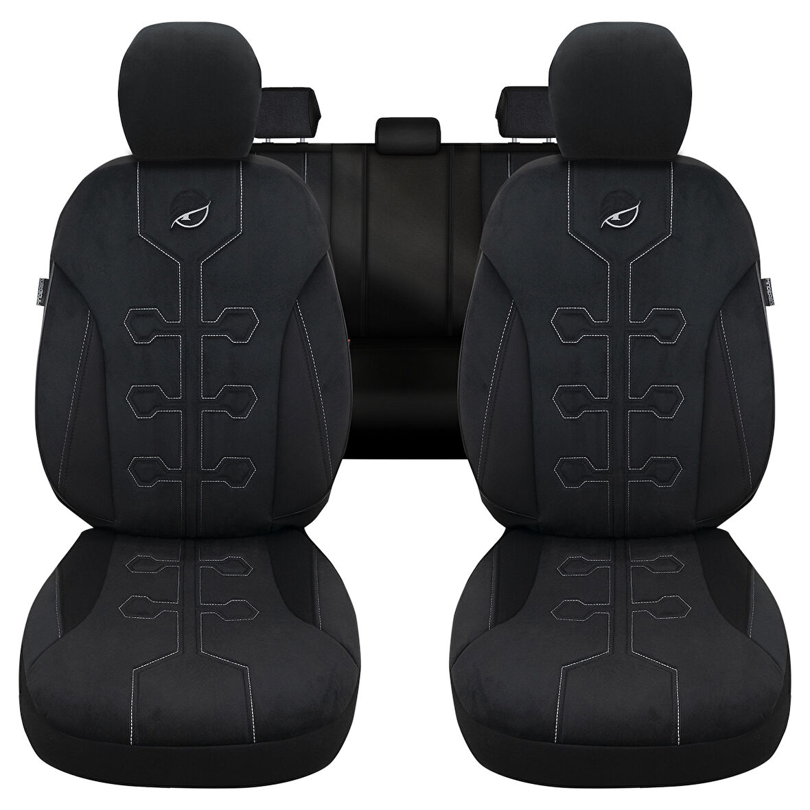 Minderland FA Serisi - Renault Laguna ile uyumlu Koltuk Kılıfı, Tay Tüyü / Siyah