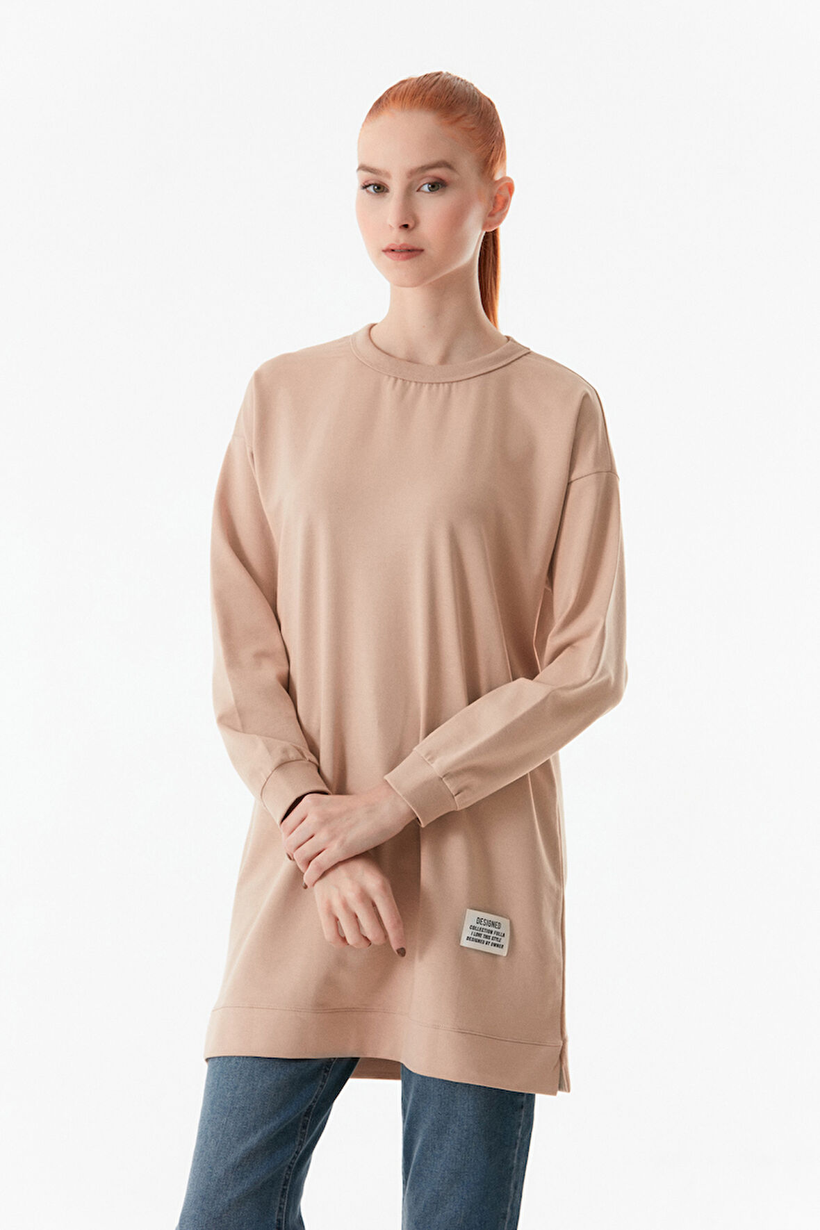 Fullamodest Basic Bisiklet Yaka Tunik