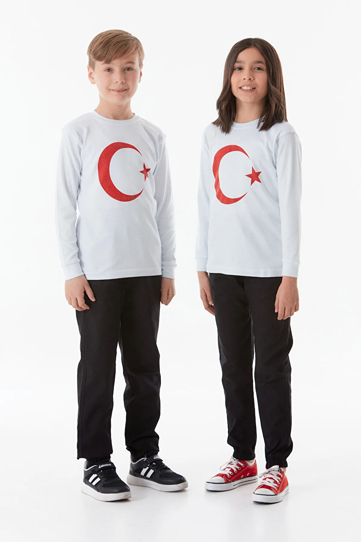 Türk Bayrağı Baskılı Çocuk Sweatshirt